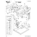 Whirlpool 1CWGD5300VW0 top and console parts diagram
