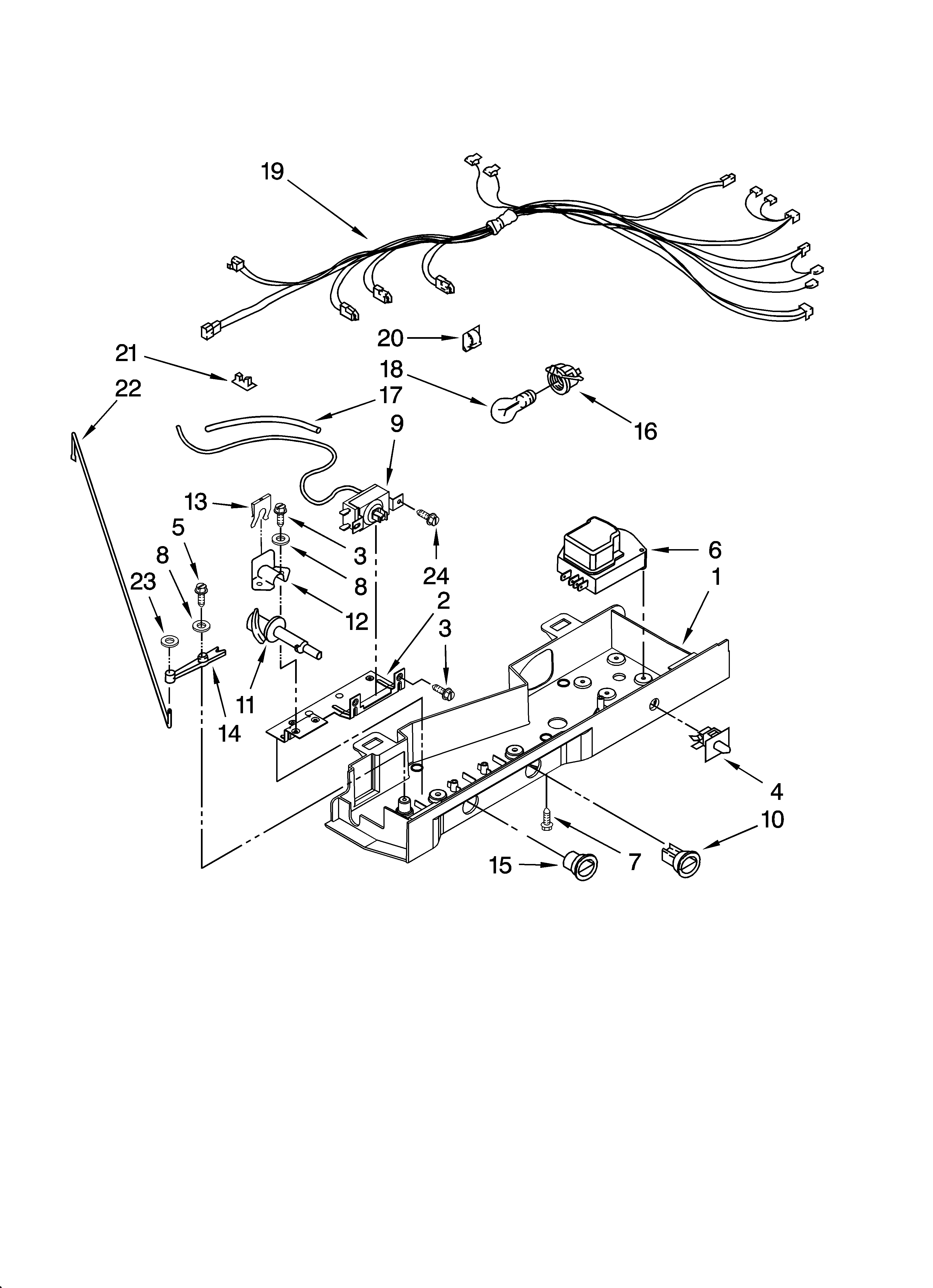 Whirlpool ED2GVEXVD00 control parts diagram