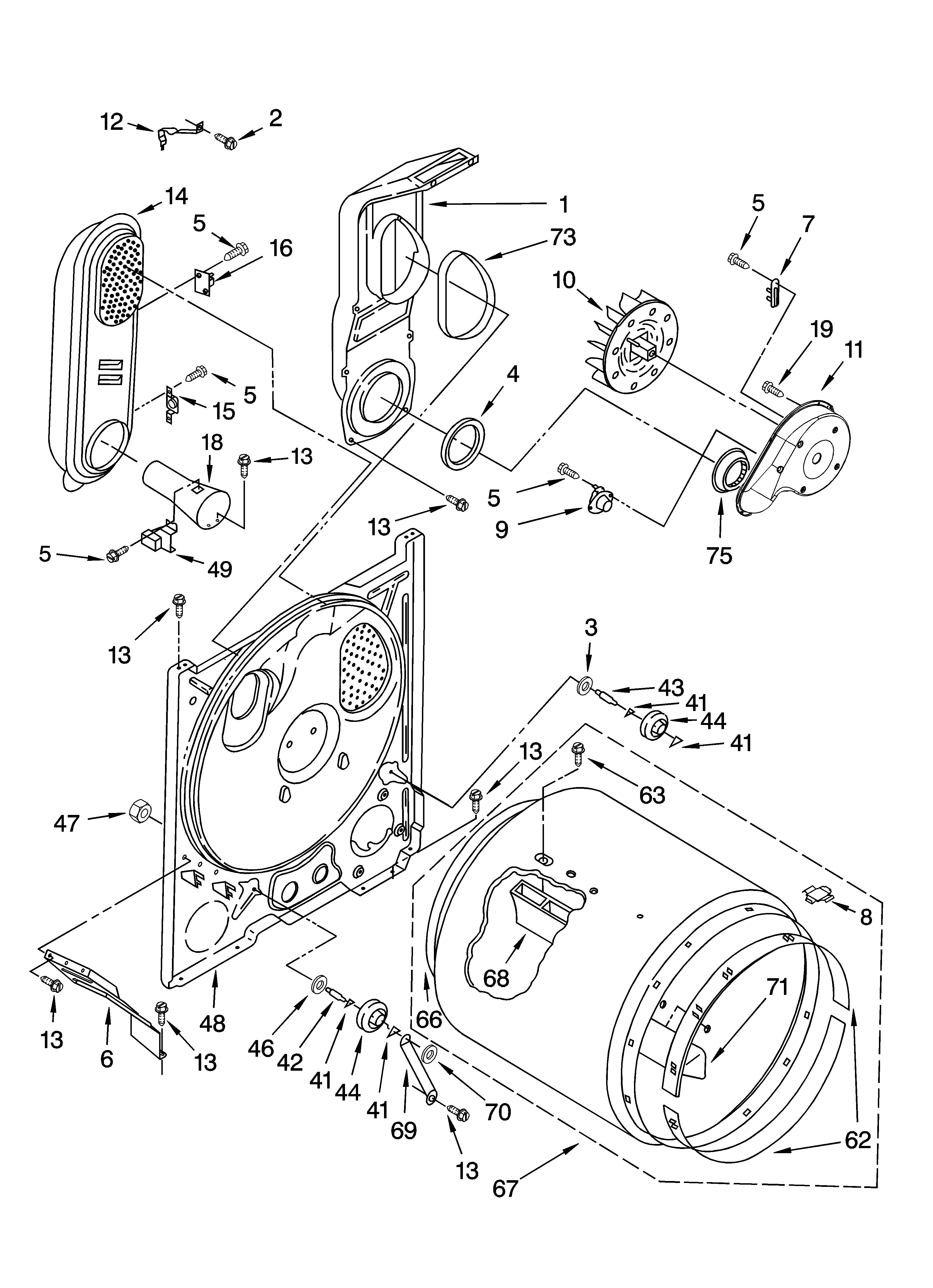 Estate EGD4400WQ0 bulkhead parts diagram