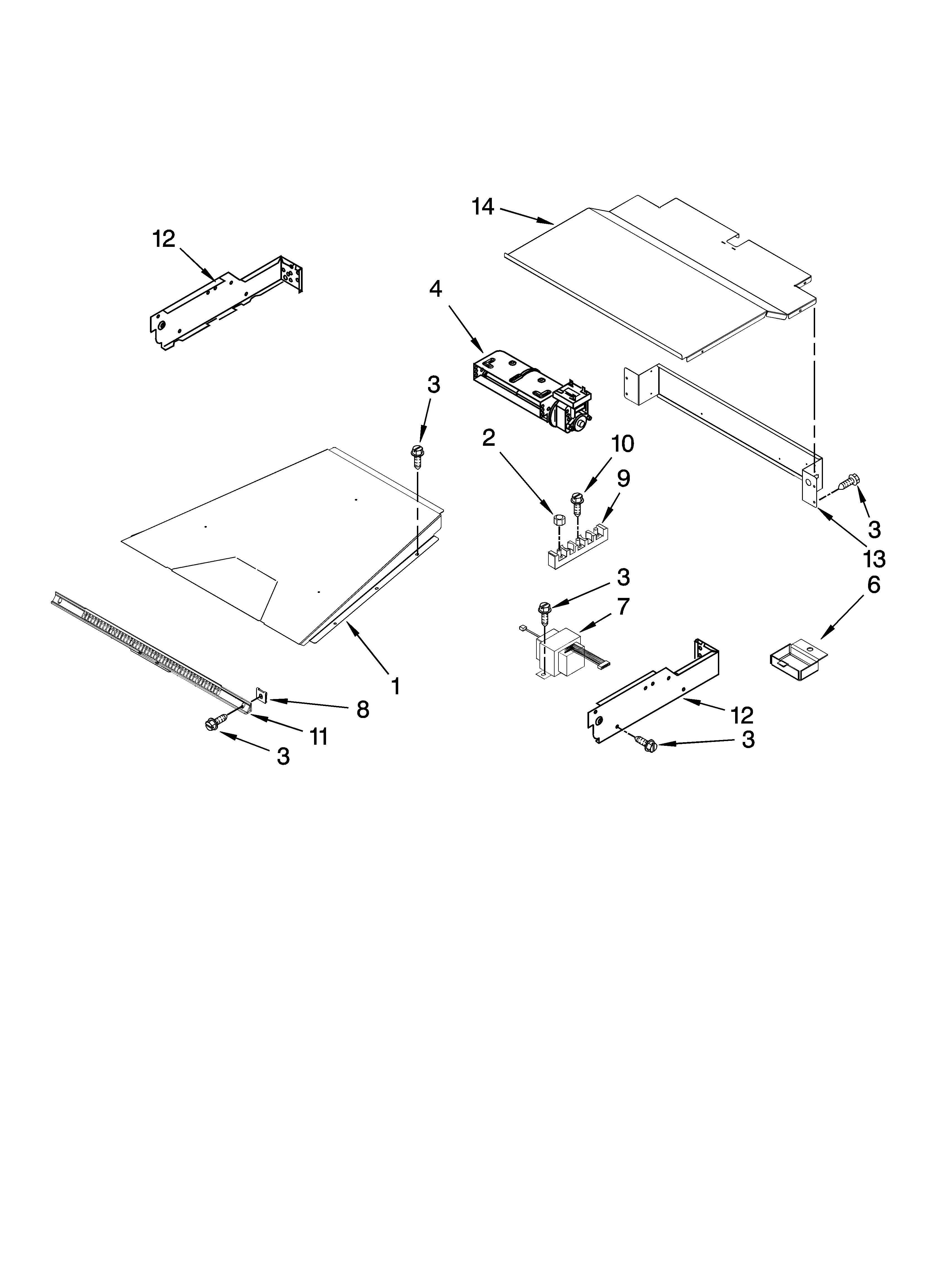 KitchenAid KEBK171SSS03 top venting parts, optional parts (not included) diagram