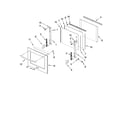 KitchenAid KEBK276SSS02 oven door parts diagram