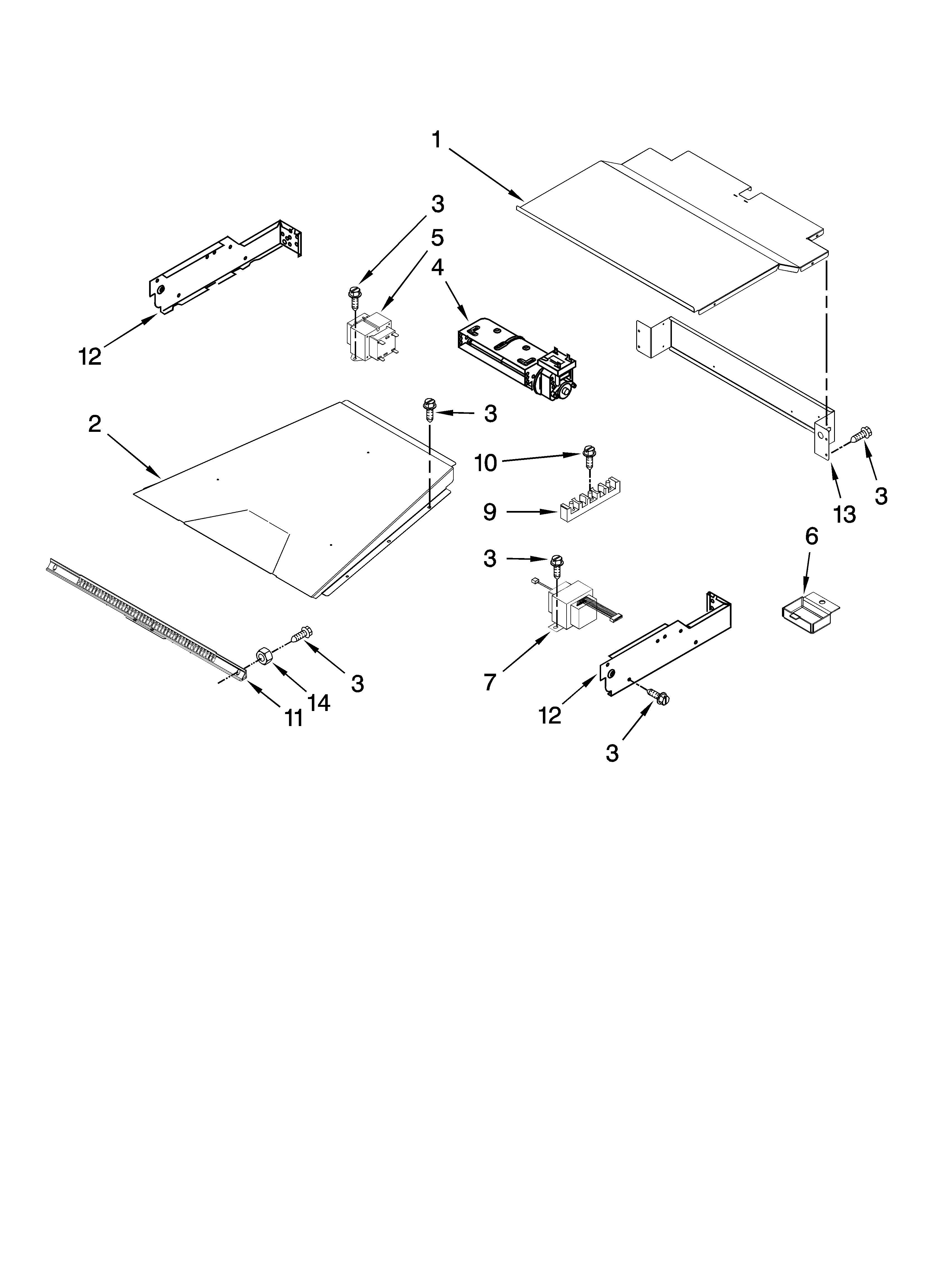 KitchenAid KEBU107SSS02 top venting parts, optional parts diagram