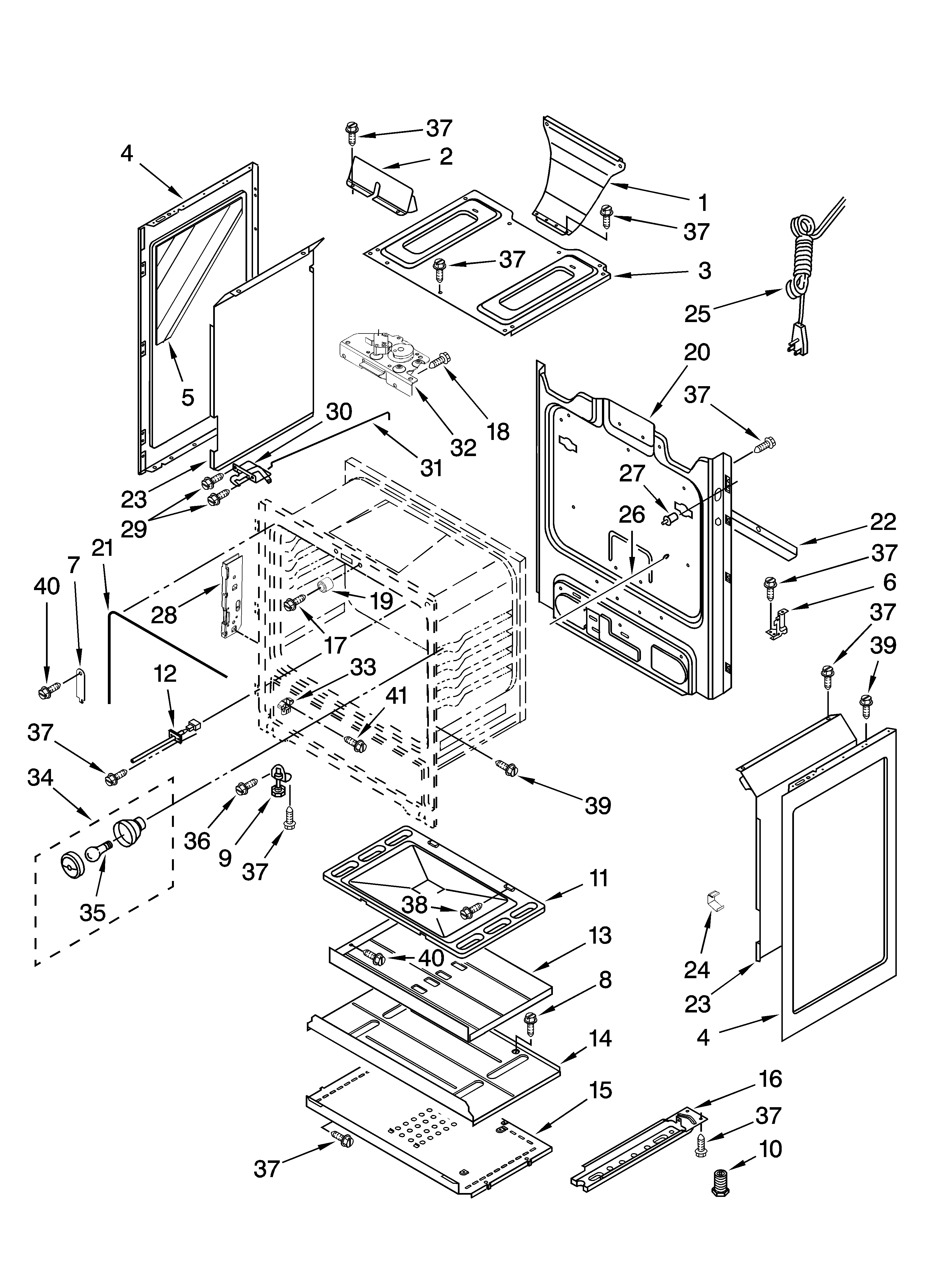 Estate TGS325VQ1 chassis parts diagram
