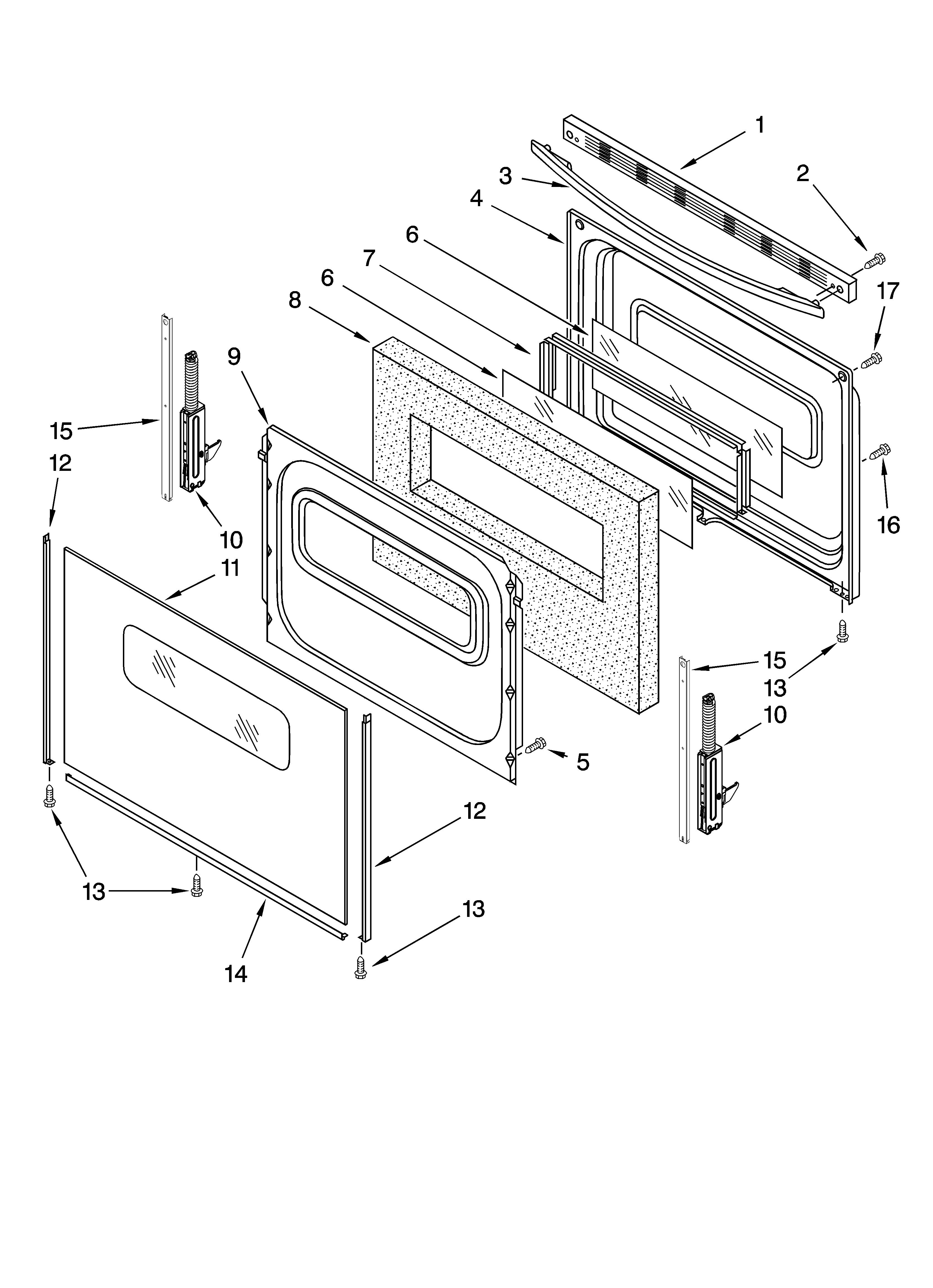 Estate TGS325VQ1 door parts diagram