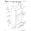 Whirlpool W2RXEMMWB00 cabinet parts diagram