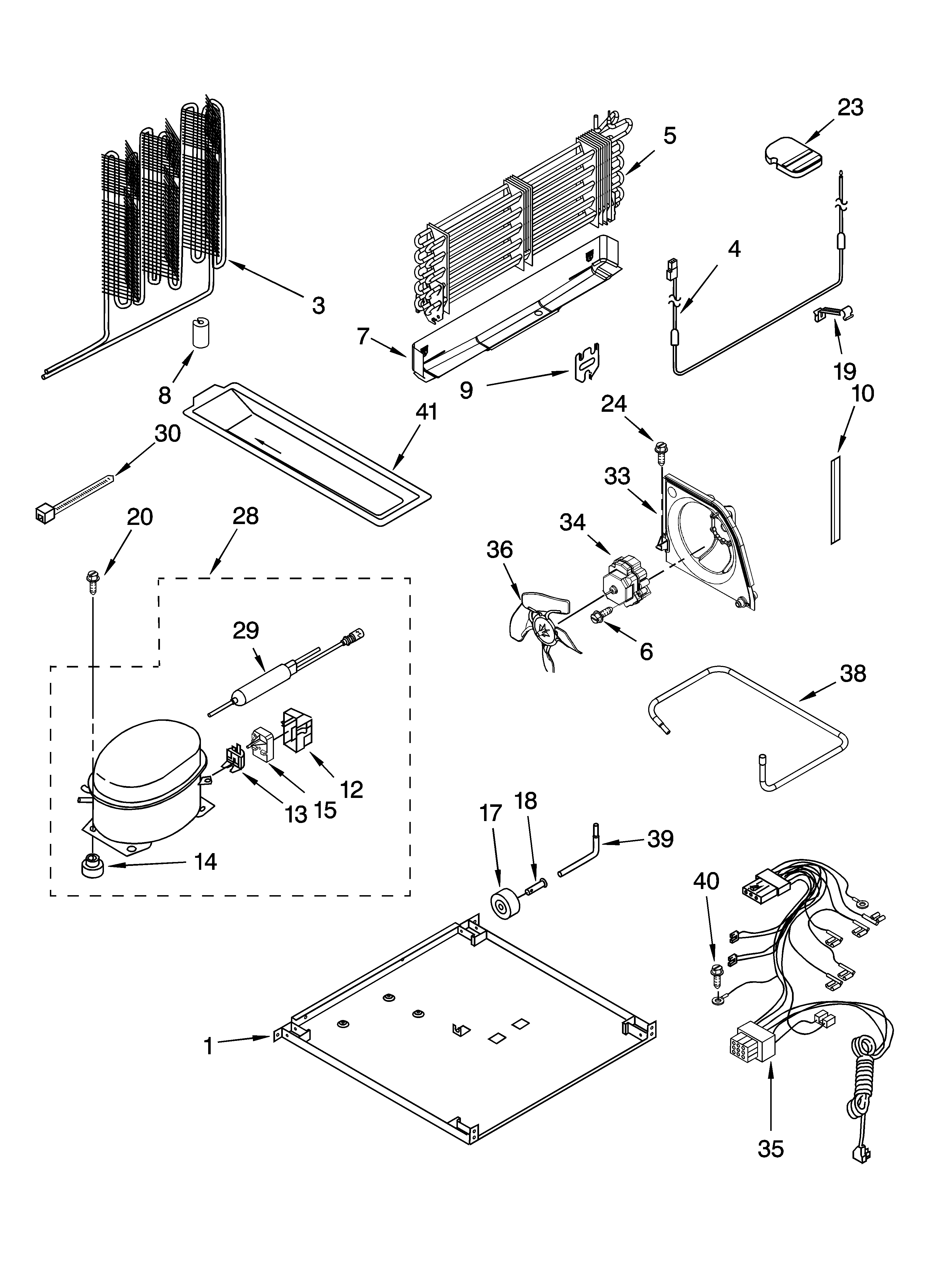 Amana A2RXNMFWB00 unit parts diagram
