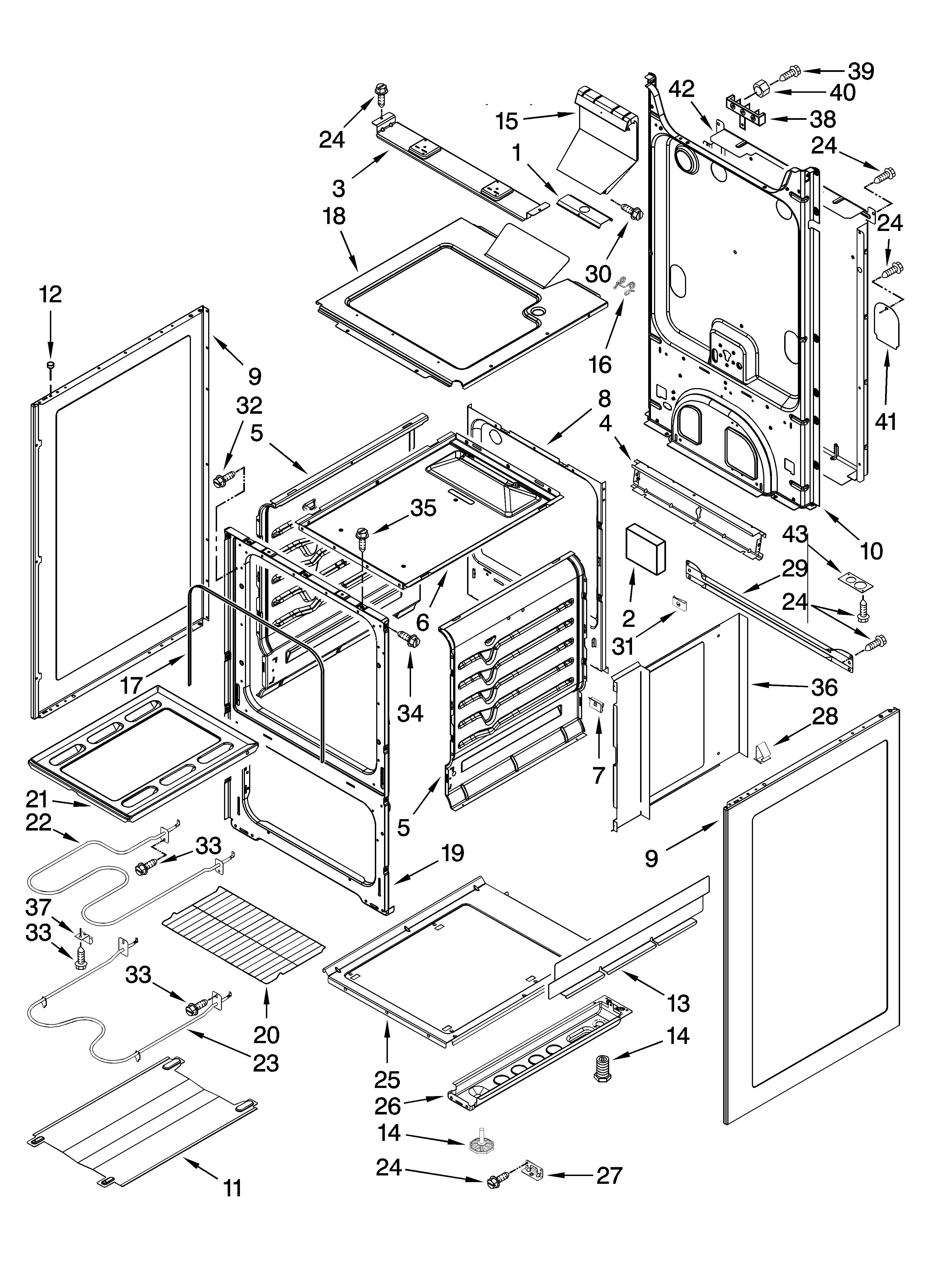 Estate TEP200VAQ0 chassis parts diagram