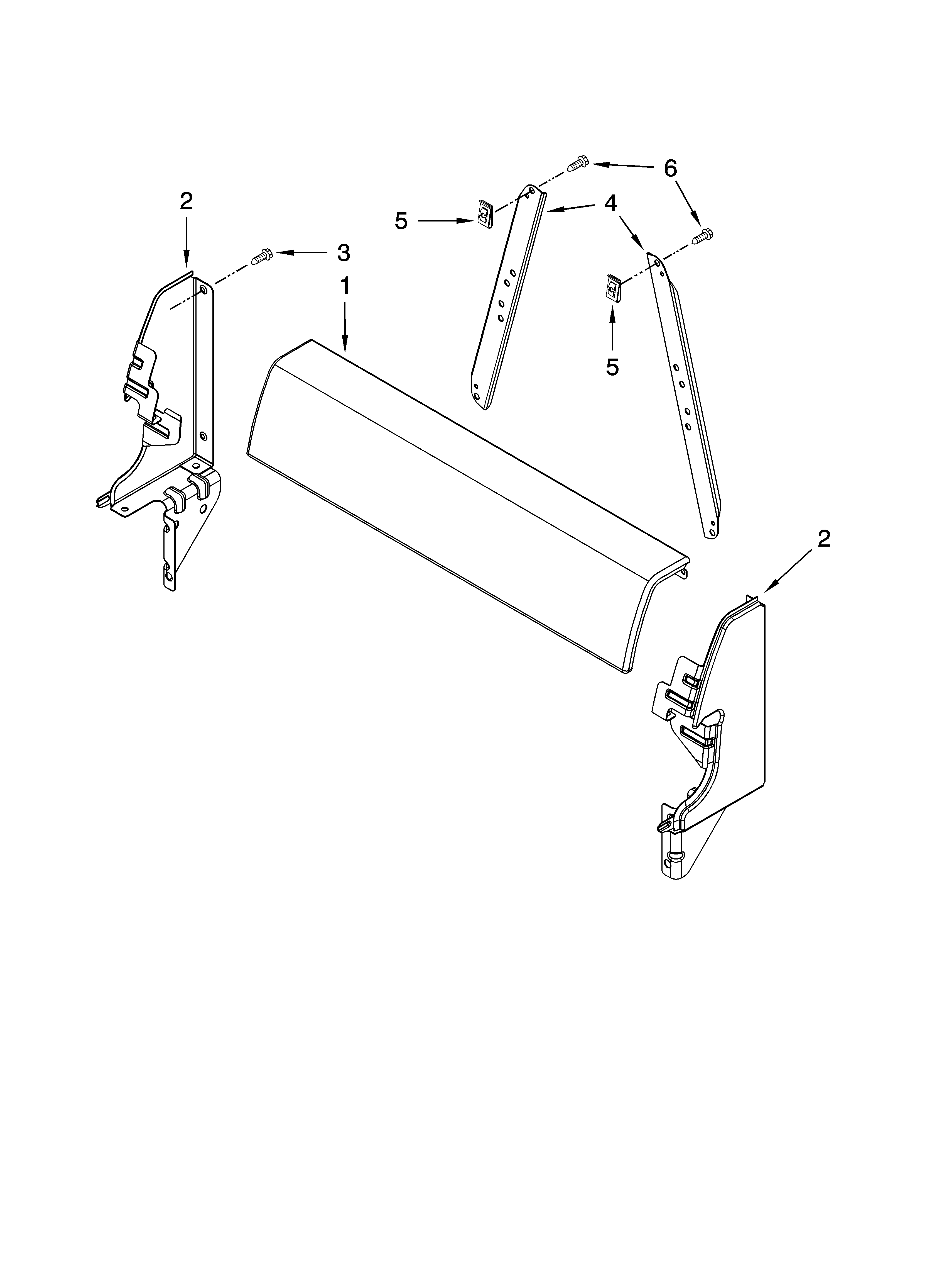 Estate TEP200VAQ0 backguard parts, miscellaneous parts diagram