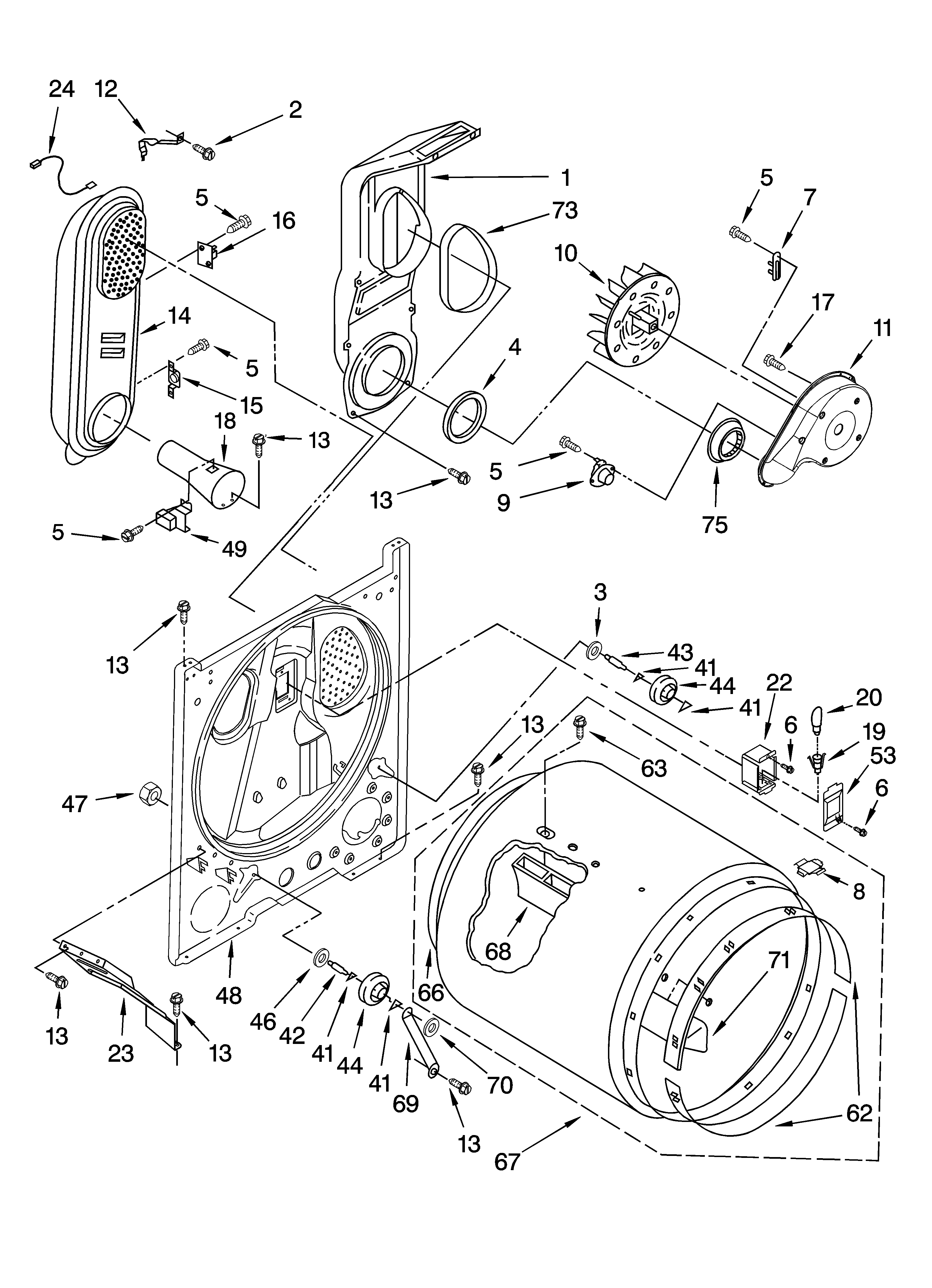 Whirlpool 1CWGD5790VQ1 bulkhead parts diagram