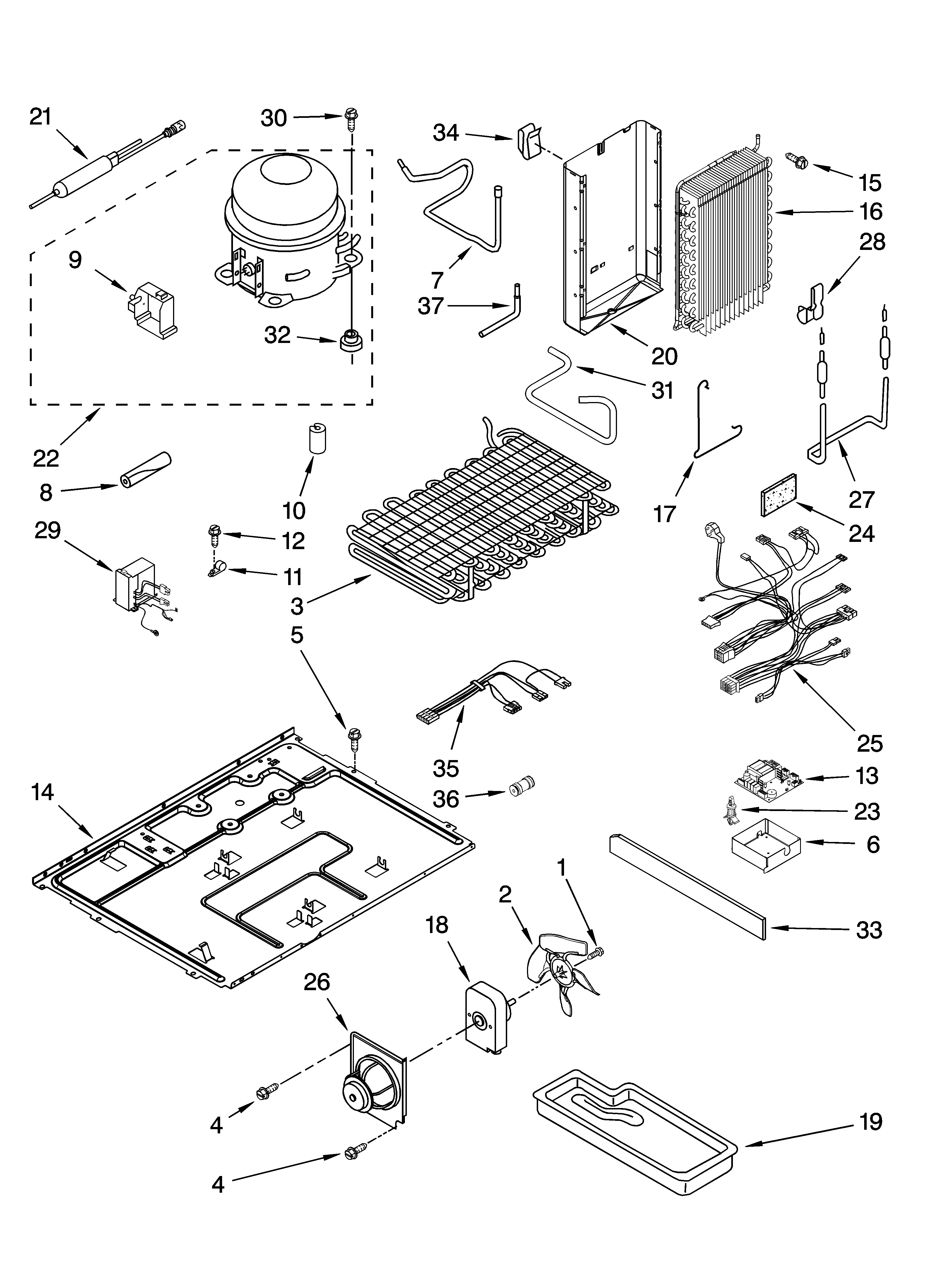 KitchenAid KSBS25IVWH01 unit parts diagram