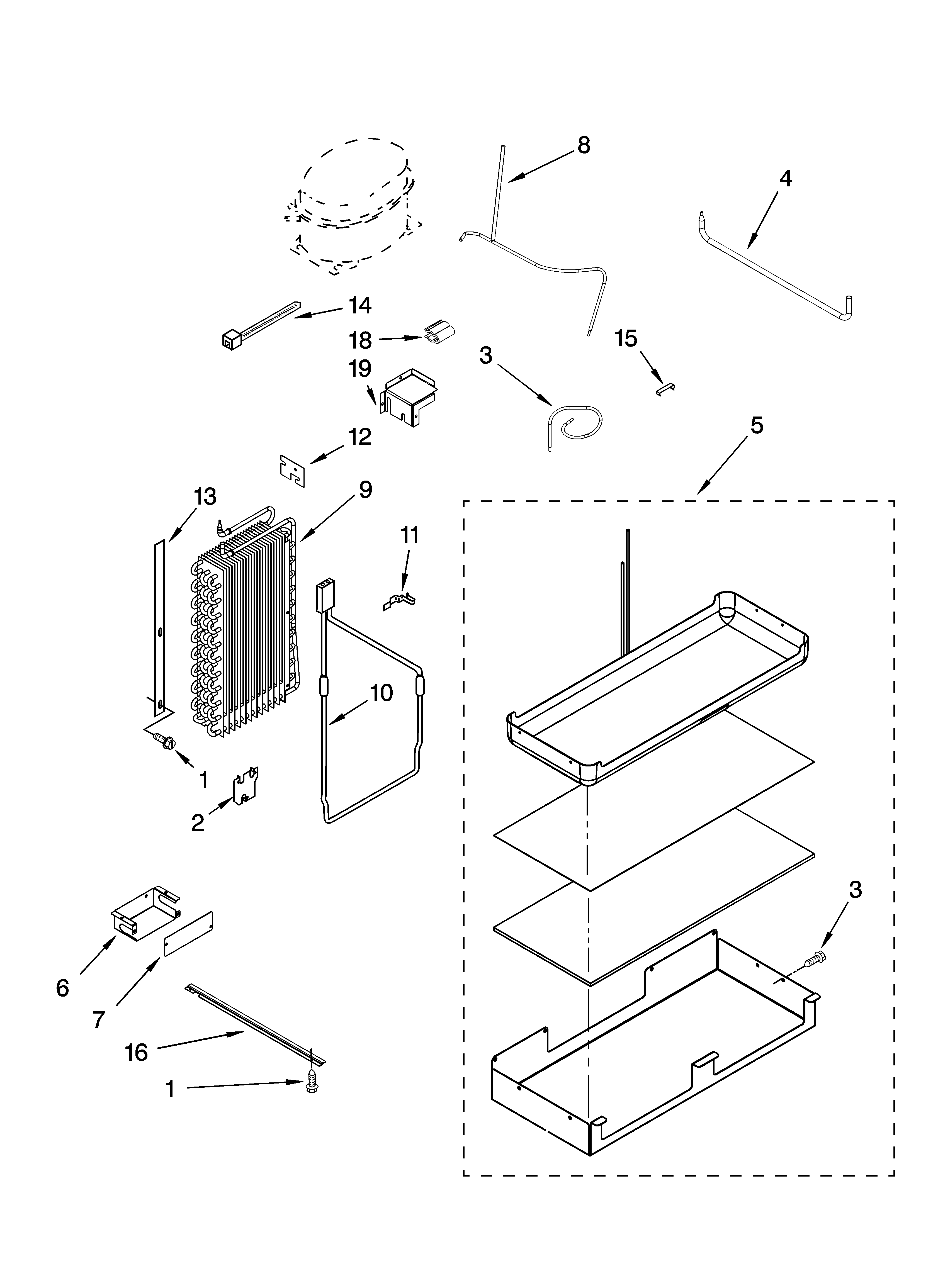 KitchenAid KSSO42FTX03 lower unit and tube parts diagram