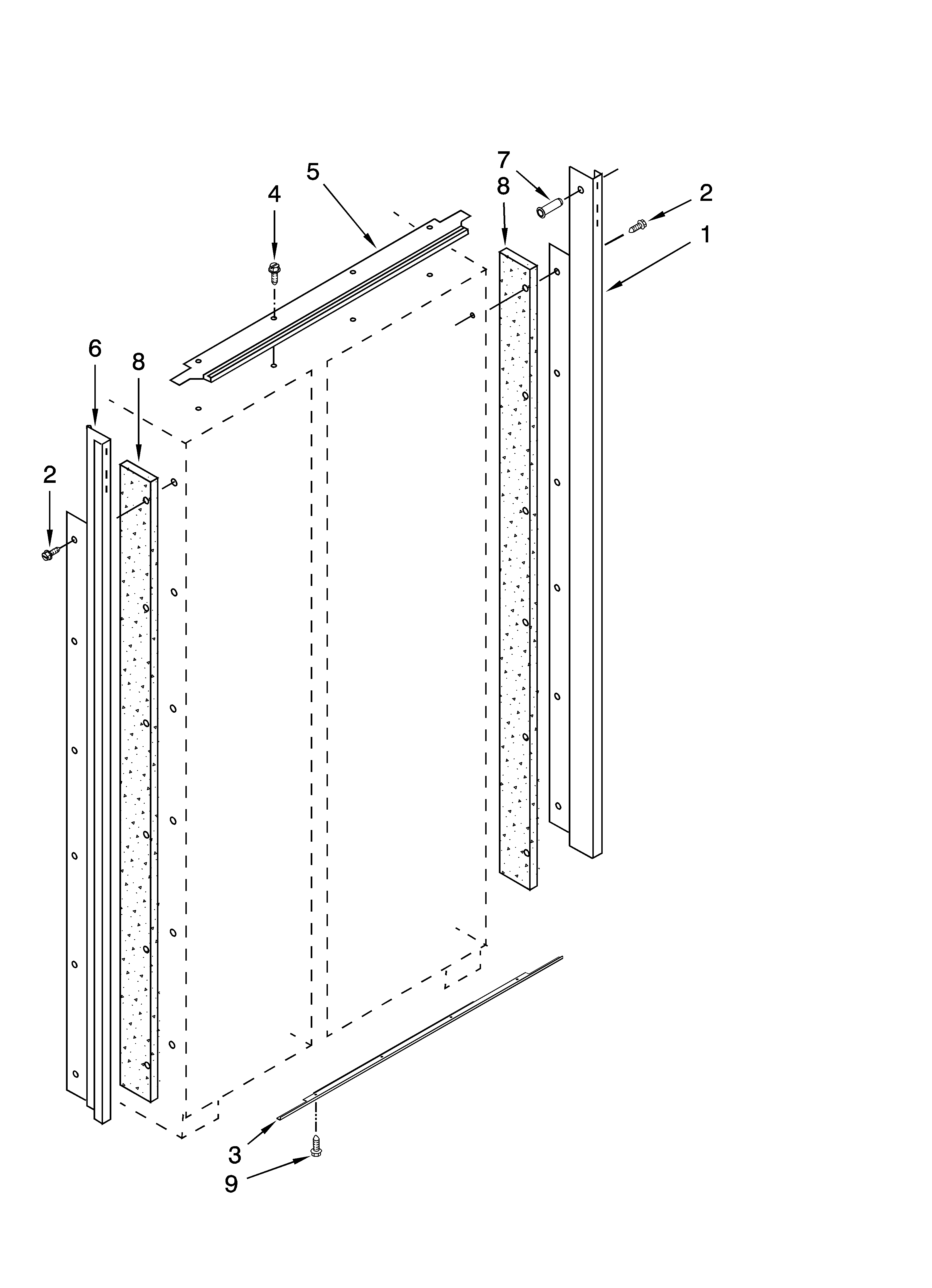 KitchenAid KSSS42FTX03 cabinet trim parts diagram
