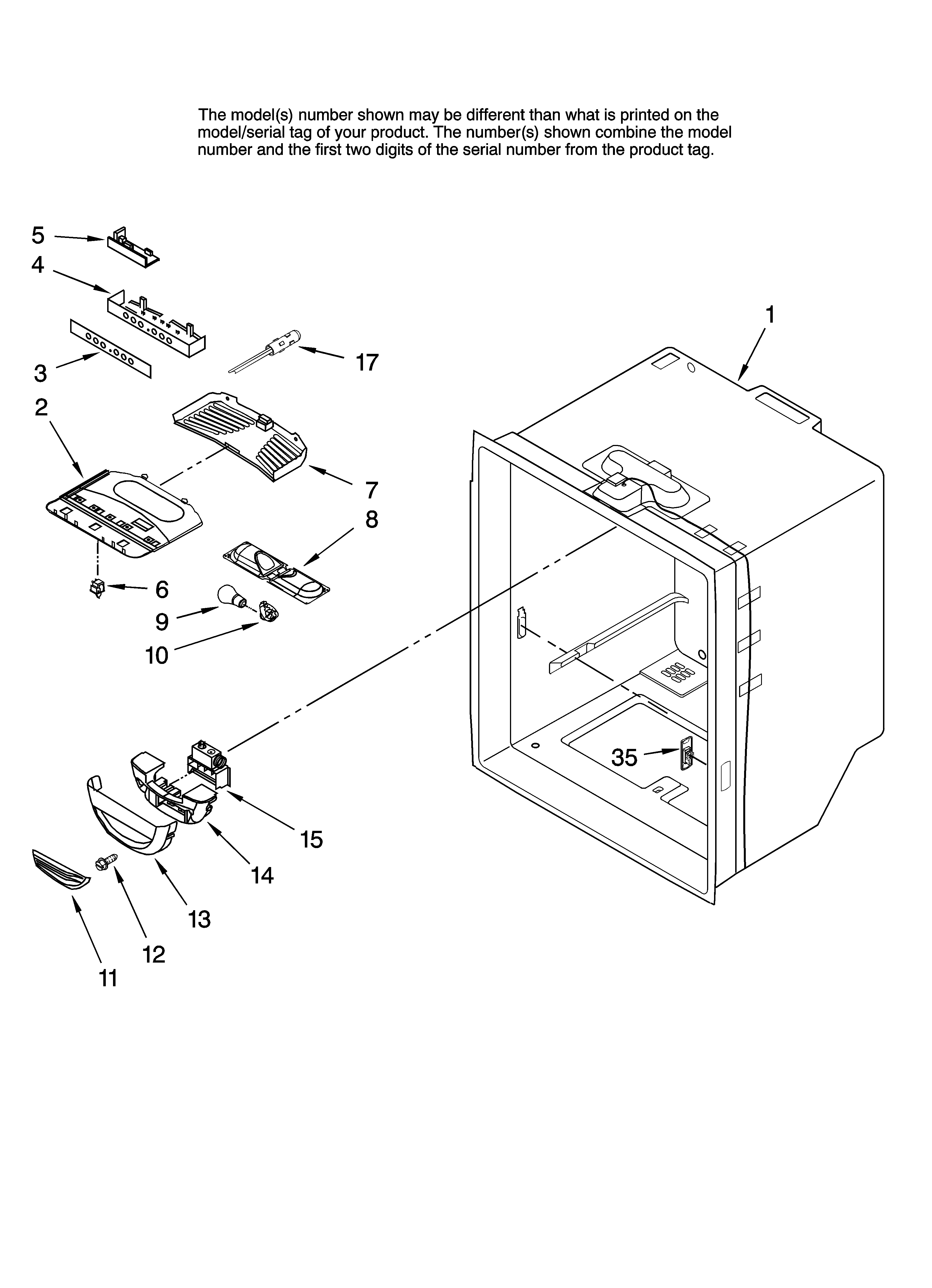 Amana GB2026LEKS13 refrigerator liner parts diagram