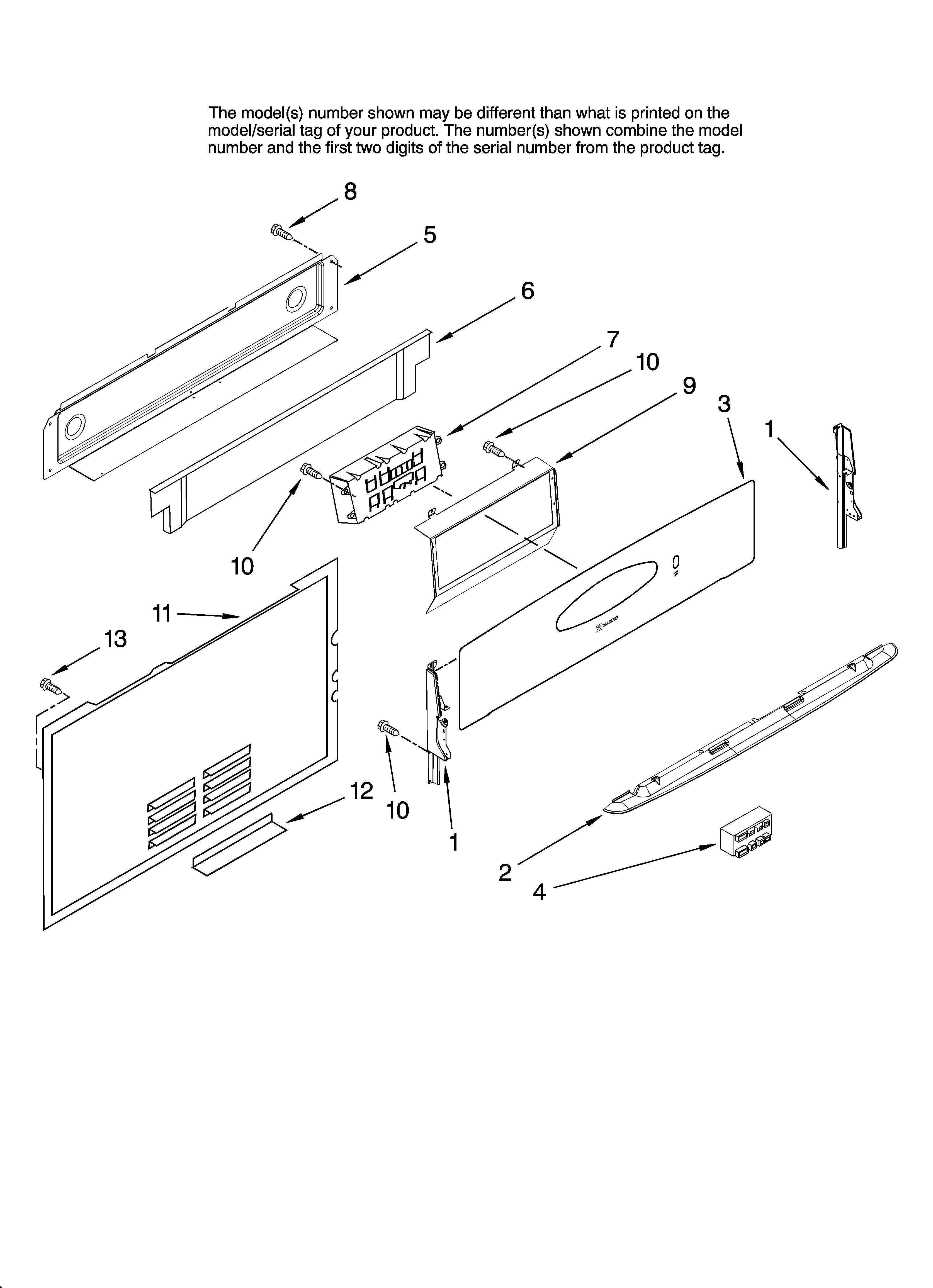 Maytag MGRH865QDS1 control panel parts diagram