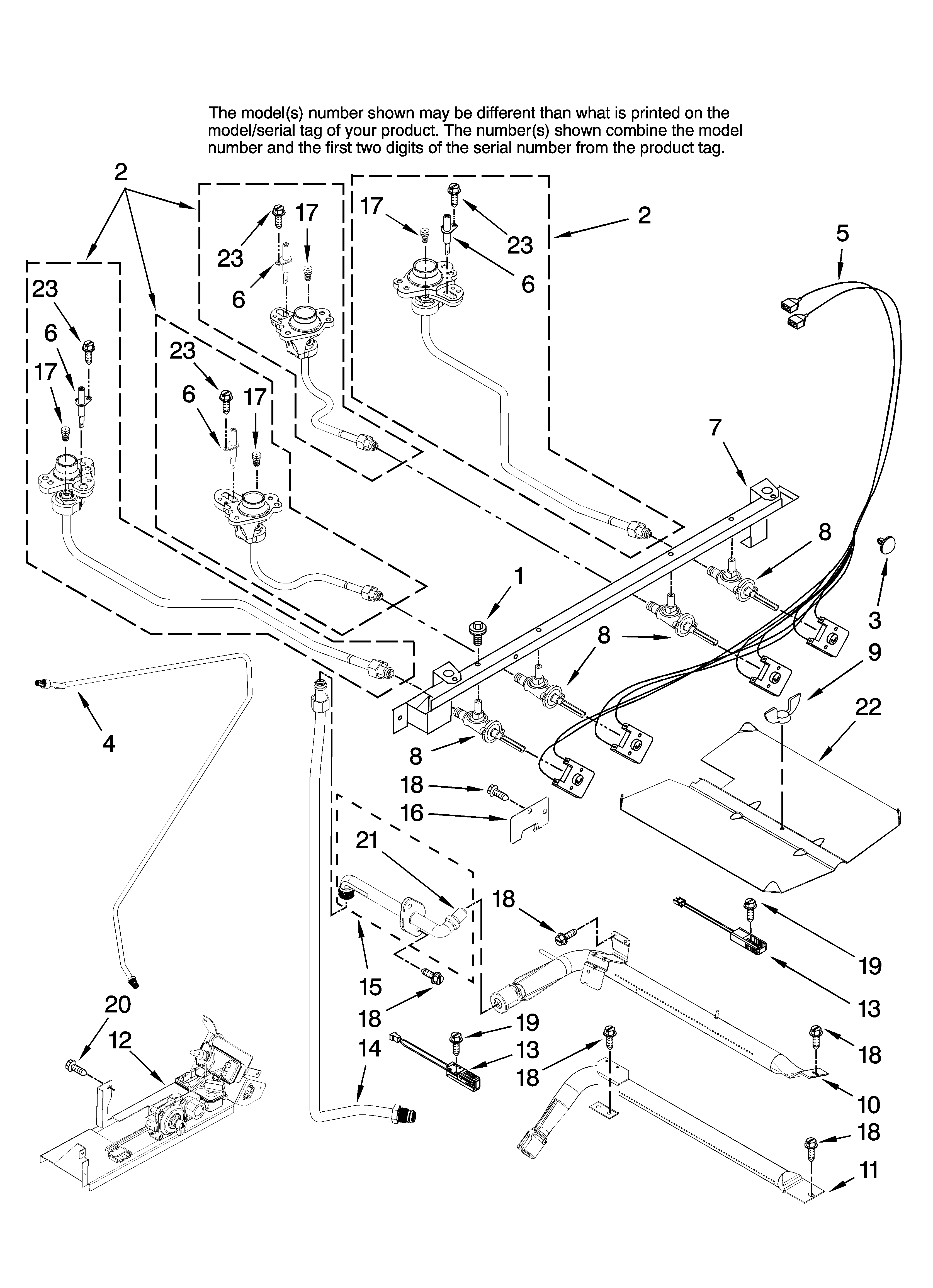 Maytag MGRH865QDS1 manifold parts diagram
