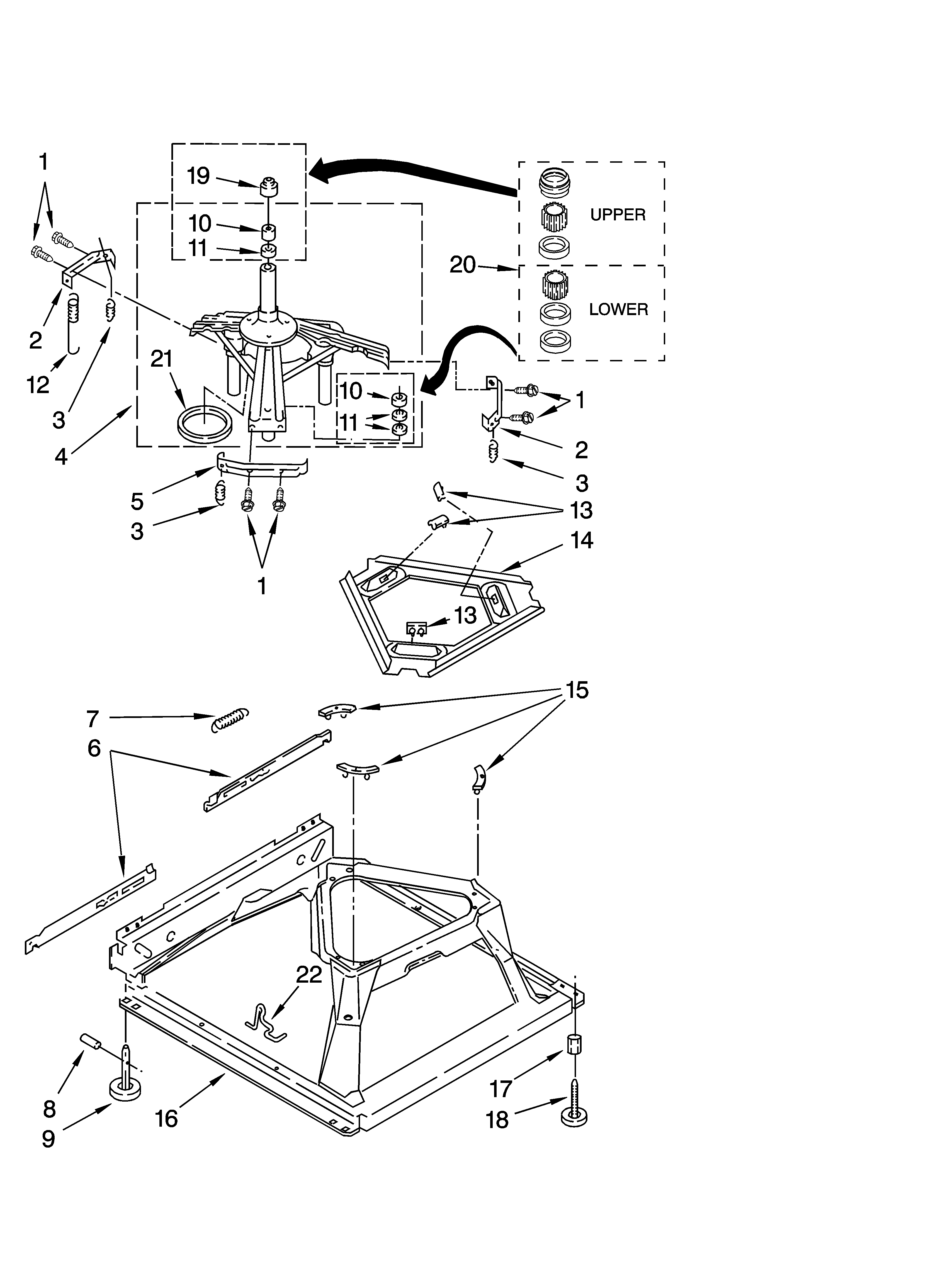 Admiral 3RATW3005TQ1 machine base parts diagram