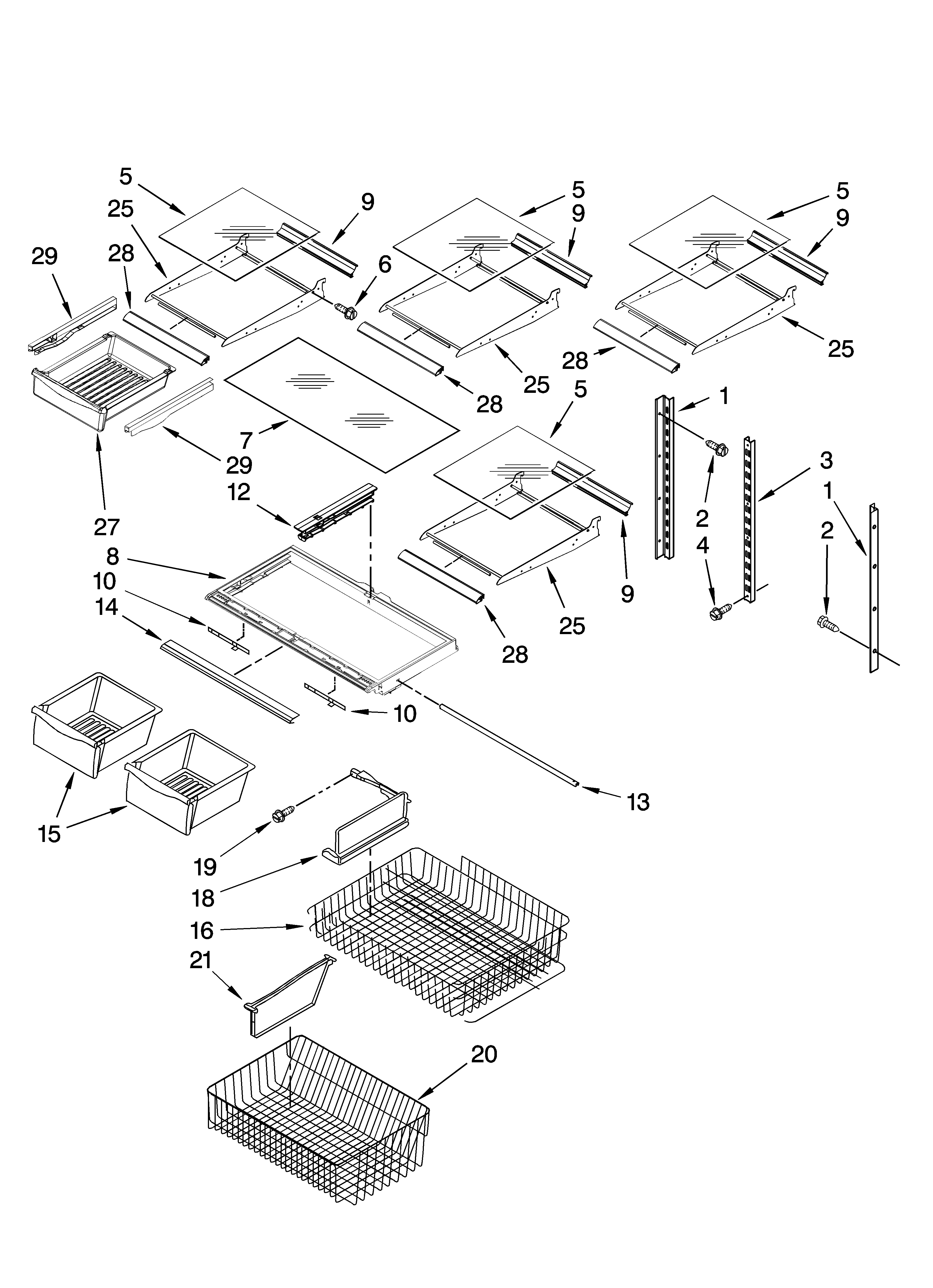 Amana ABB1922FEQ2 shelf parts diagram