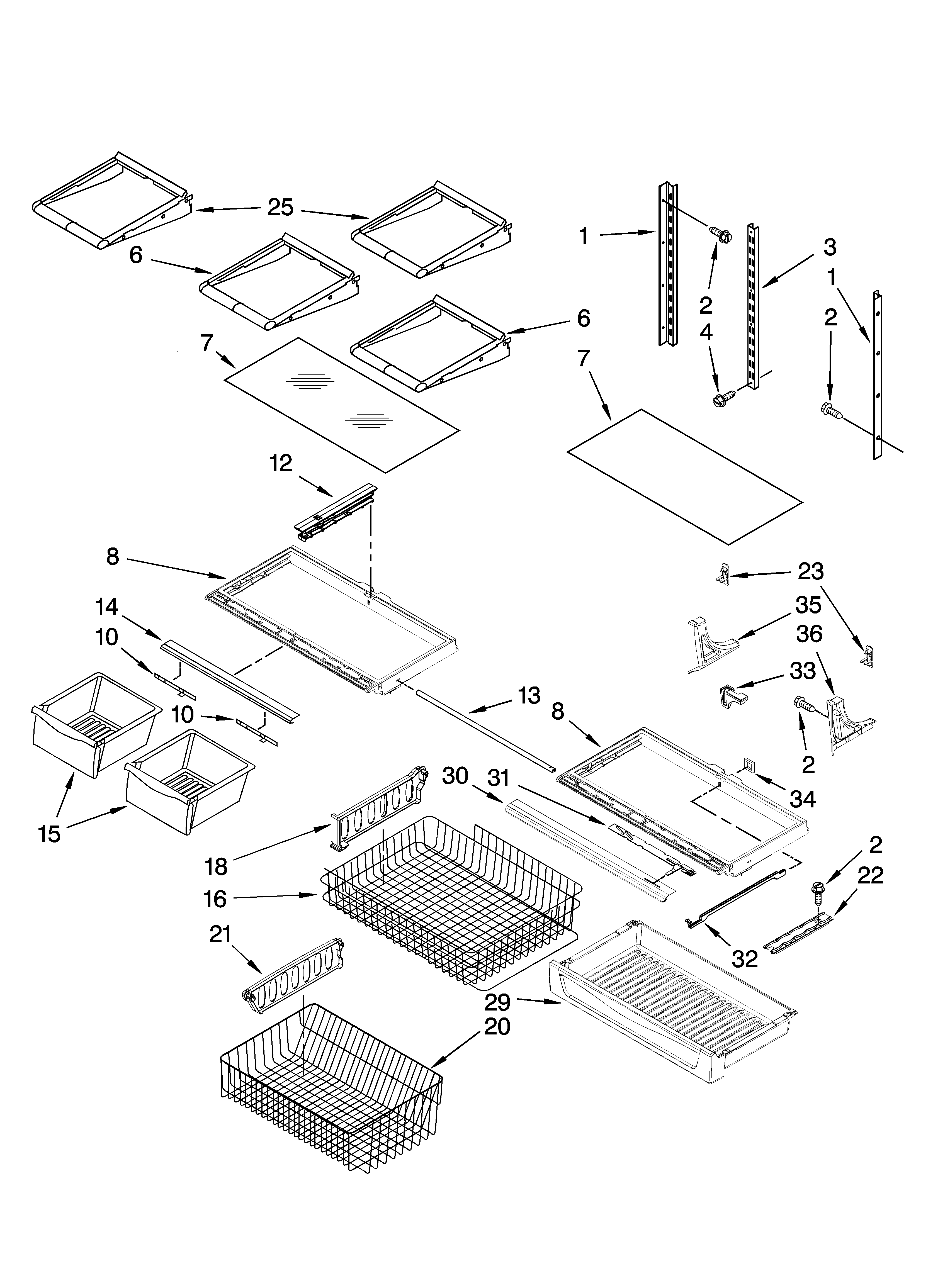 Amana ABB1927VEW1 shelf parts diagram