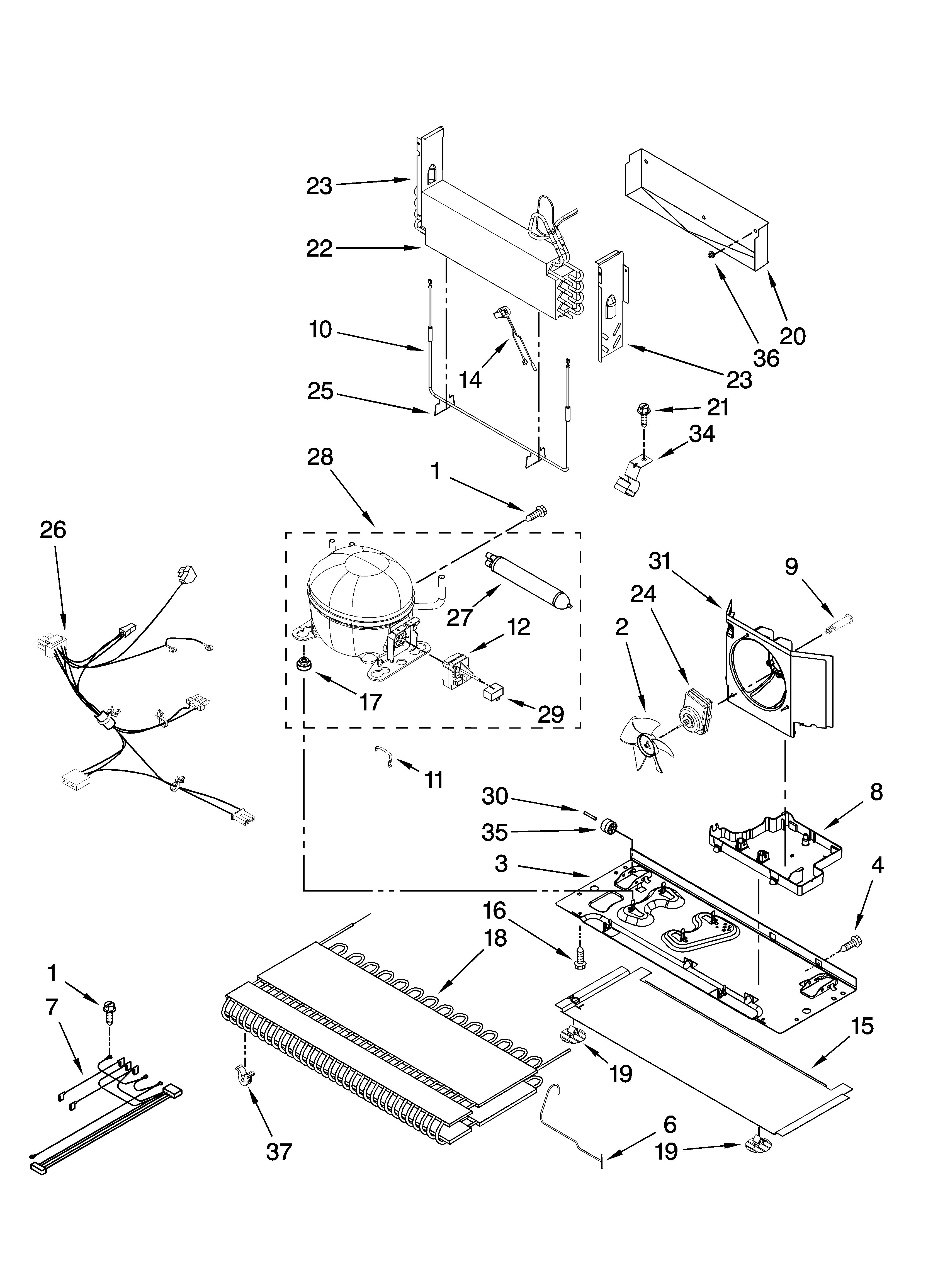 Amana ABB1927VEW1 unit parts diagram