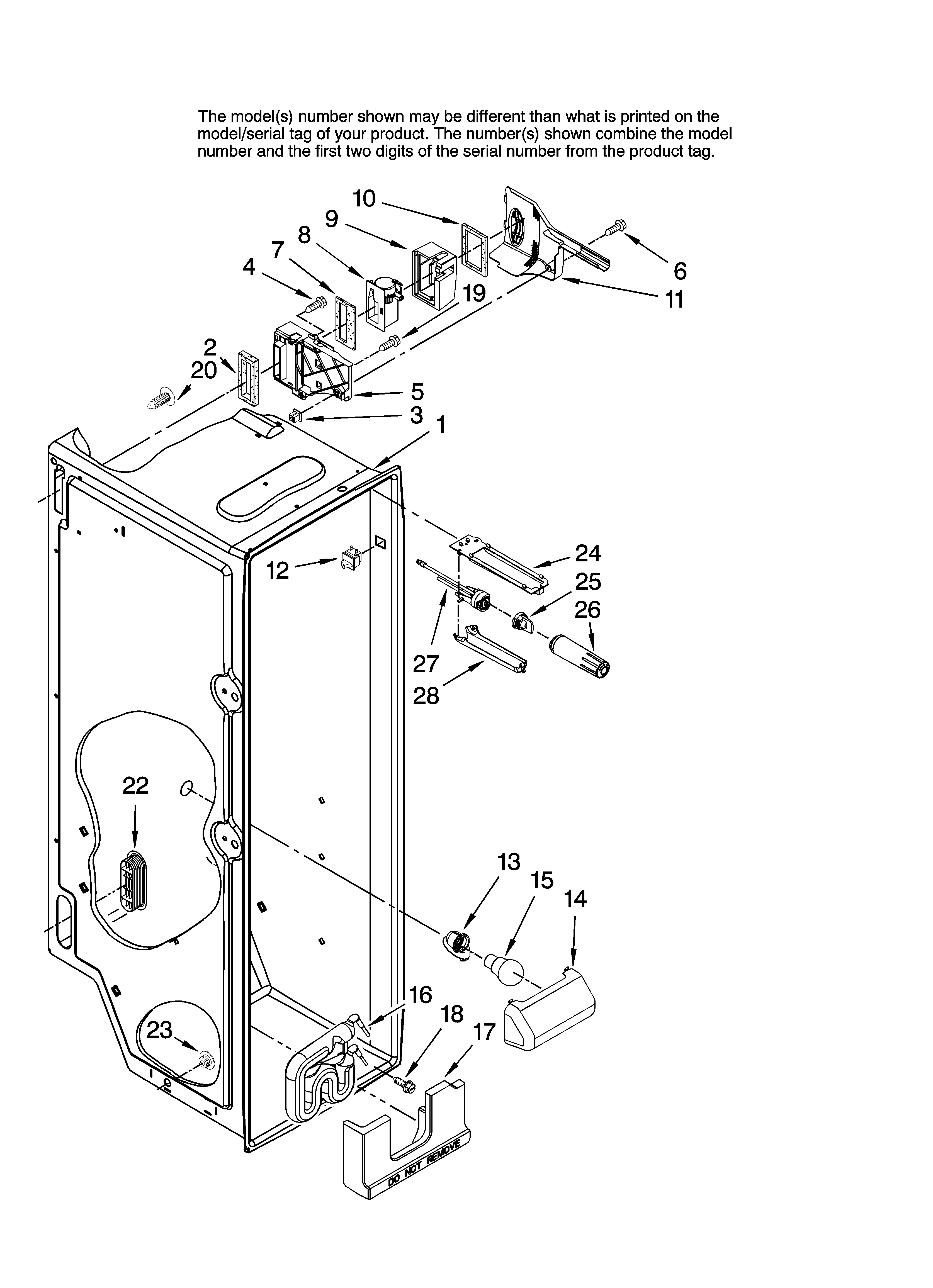 Amana AC2224GEKB12 refrigerator liner parts diagram