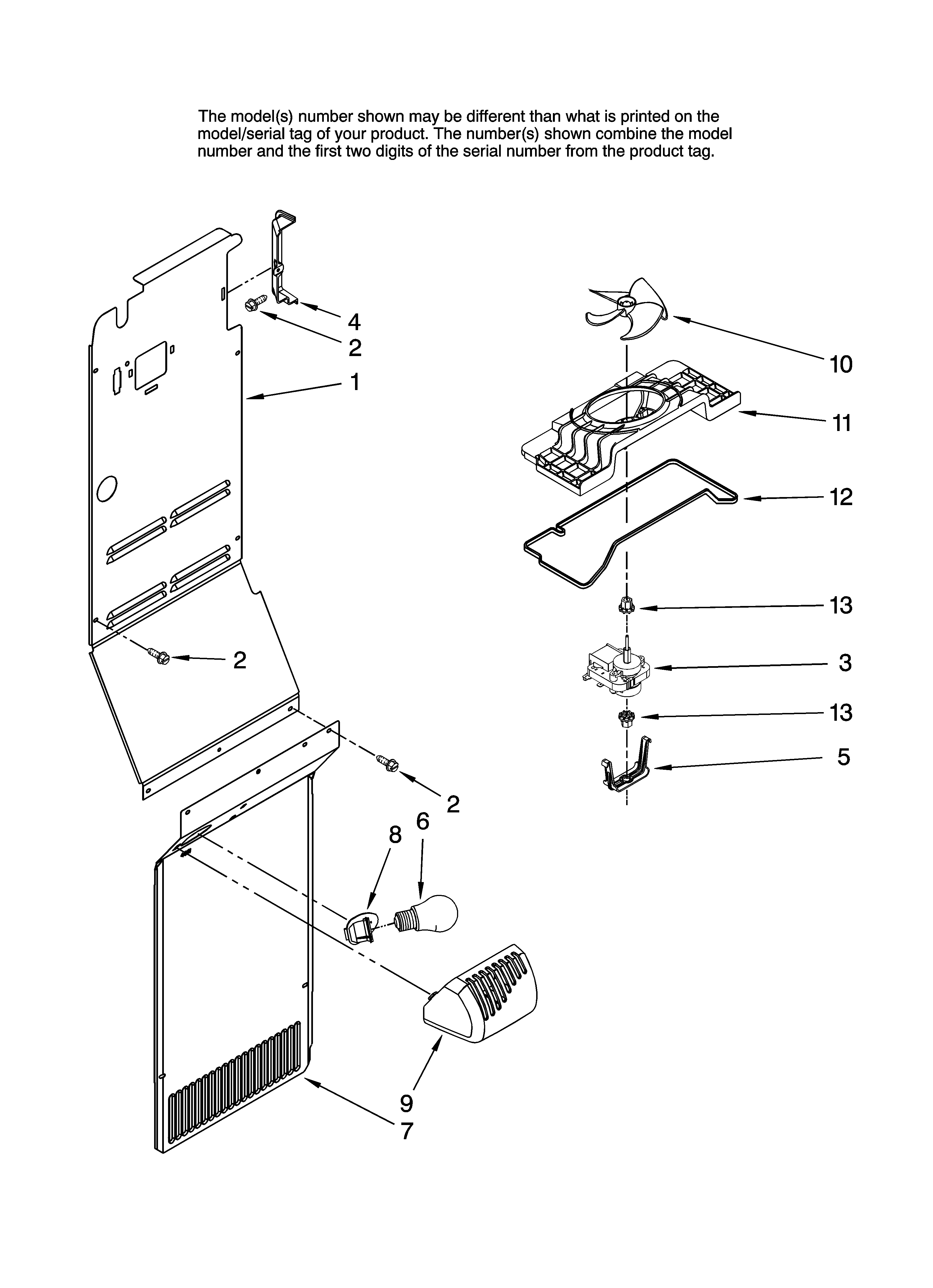 Amana AC2224PEKB12 air flow parts diagram