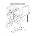 Jenn-Air JDB1080AWW1 tub and frame parts diagram