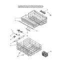 Jenn-Air JDB1080AWW1 upper and lower rack parts diagram