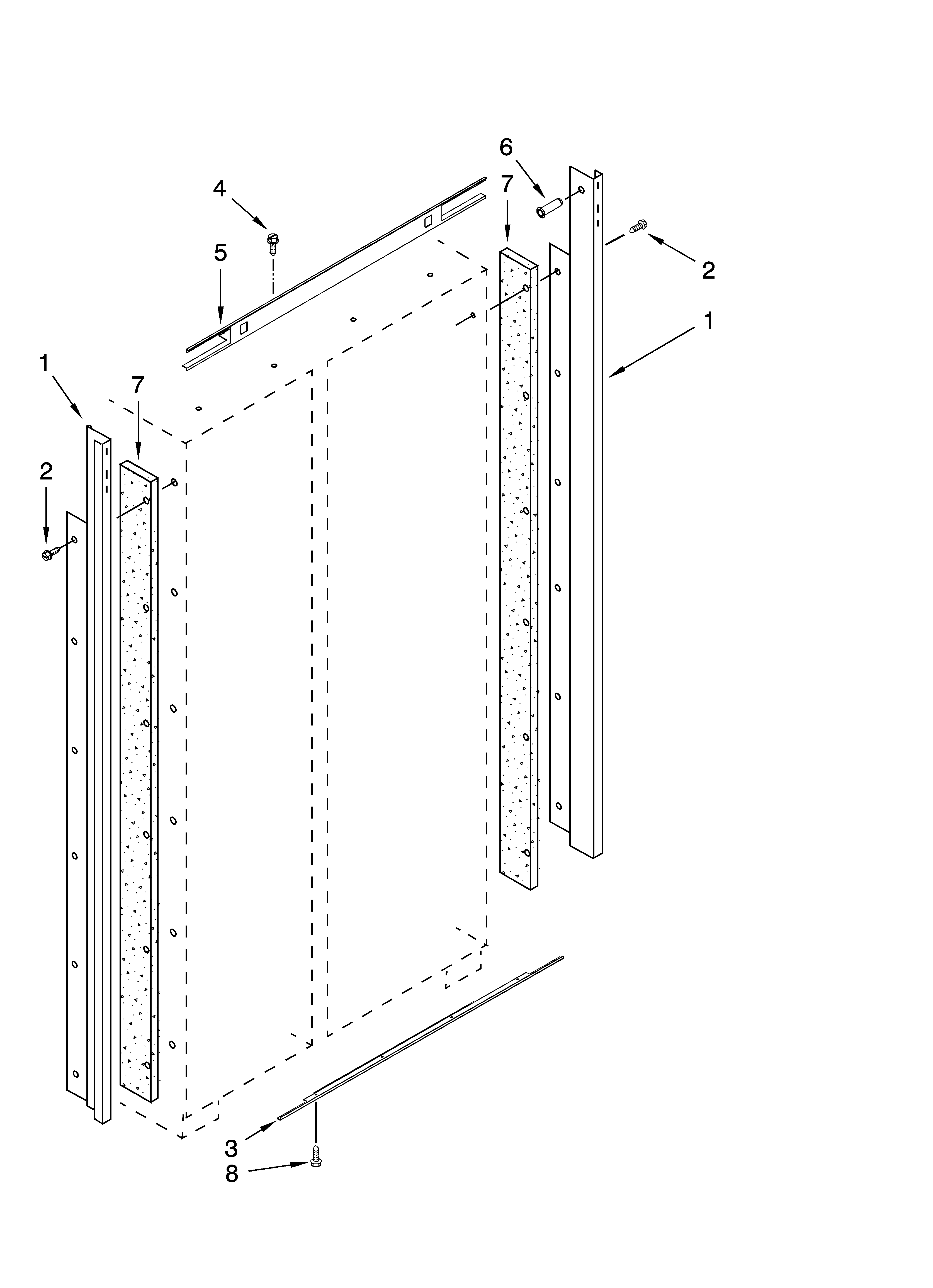 Jenn-Air JS42NXFXDW00 cabinet trim parts diagram