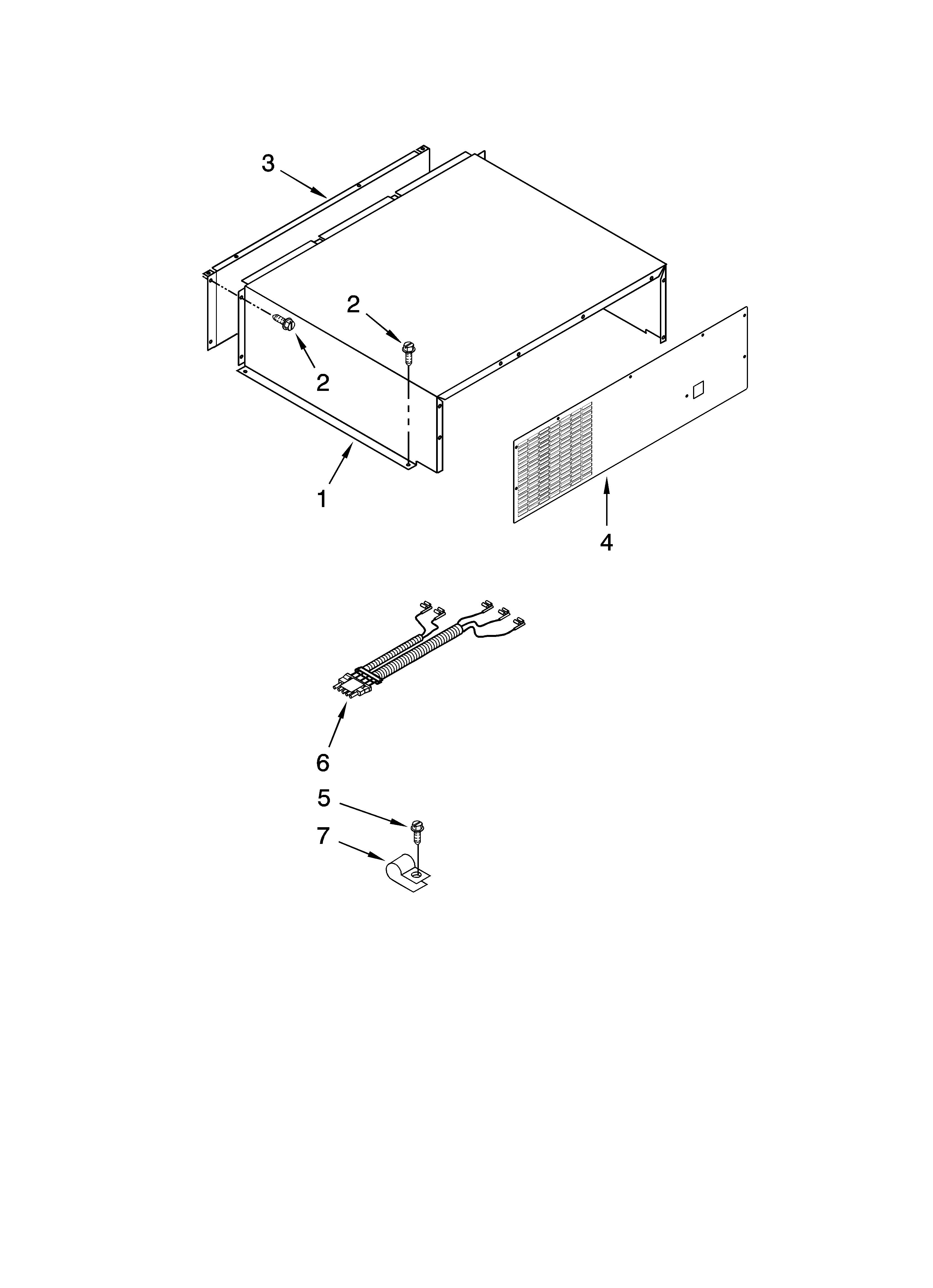 Jenn-Air JS42NXFXDW00 top grille and unit cover parts diagram