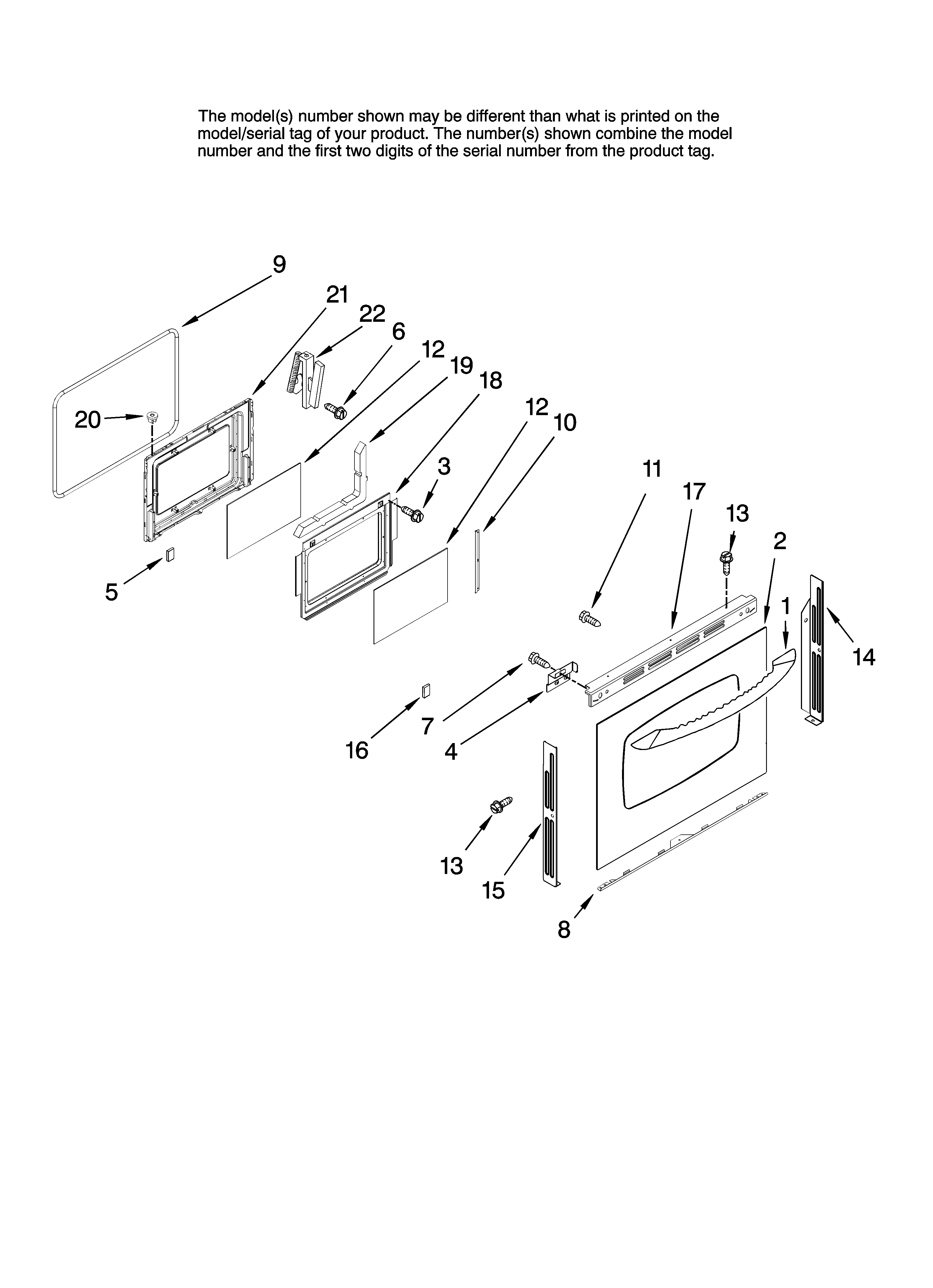 Maytag MER6757BAW15 lower door parts diagram