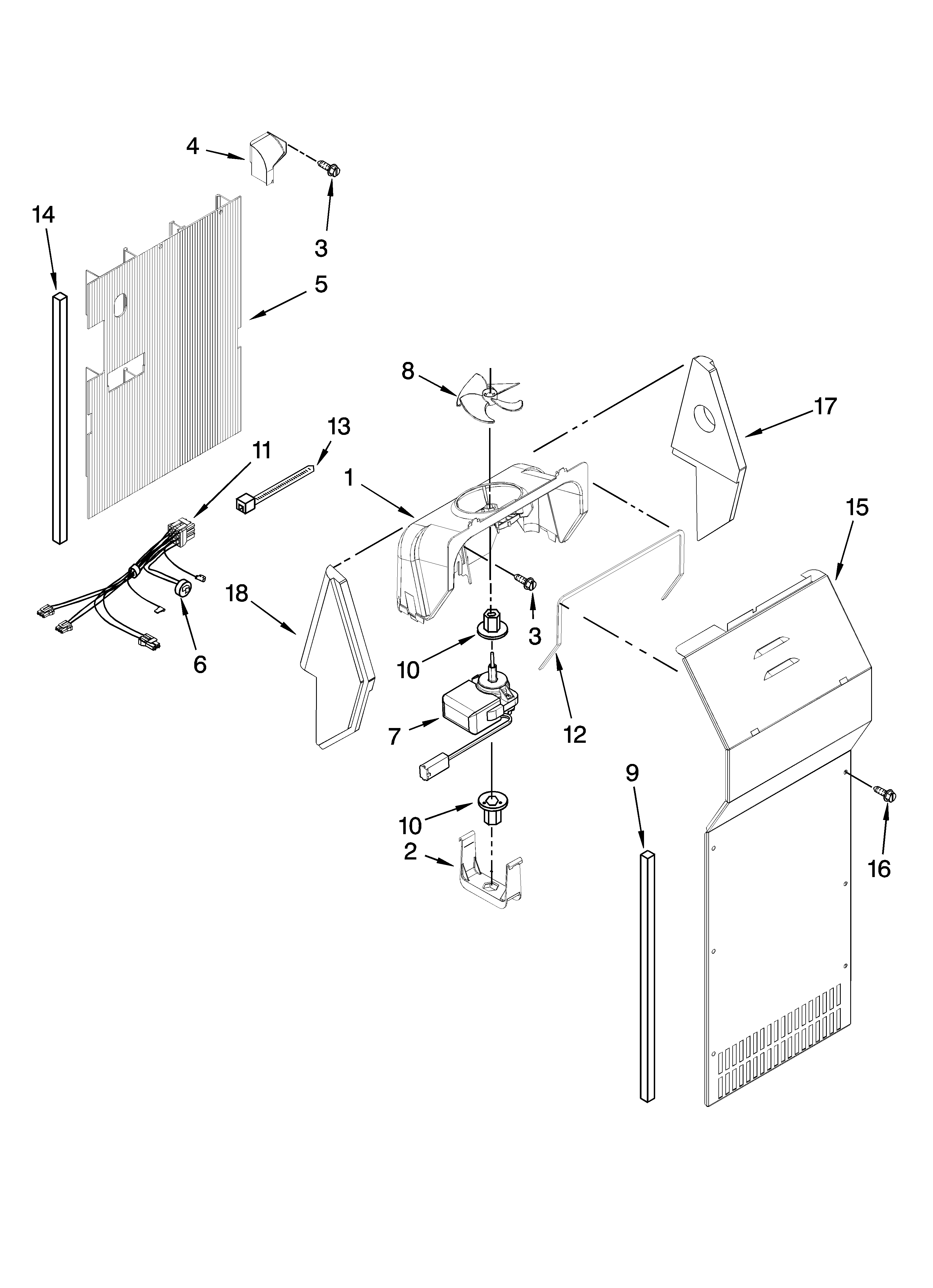 Maytag MSB2554AEW00 air flow parts diagram