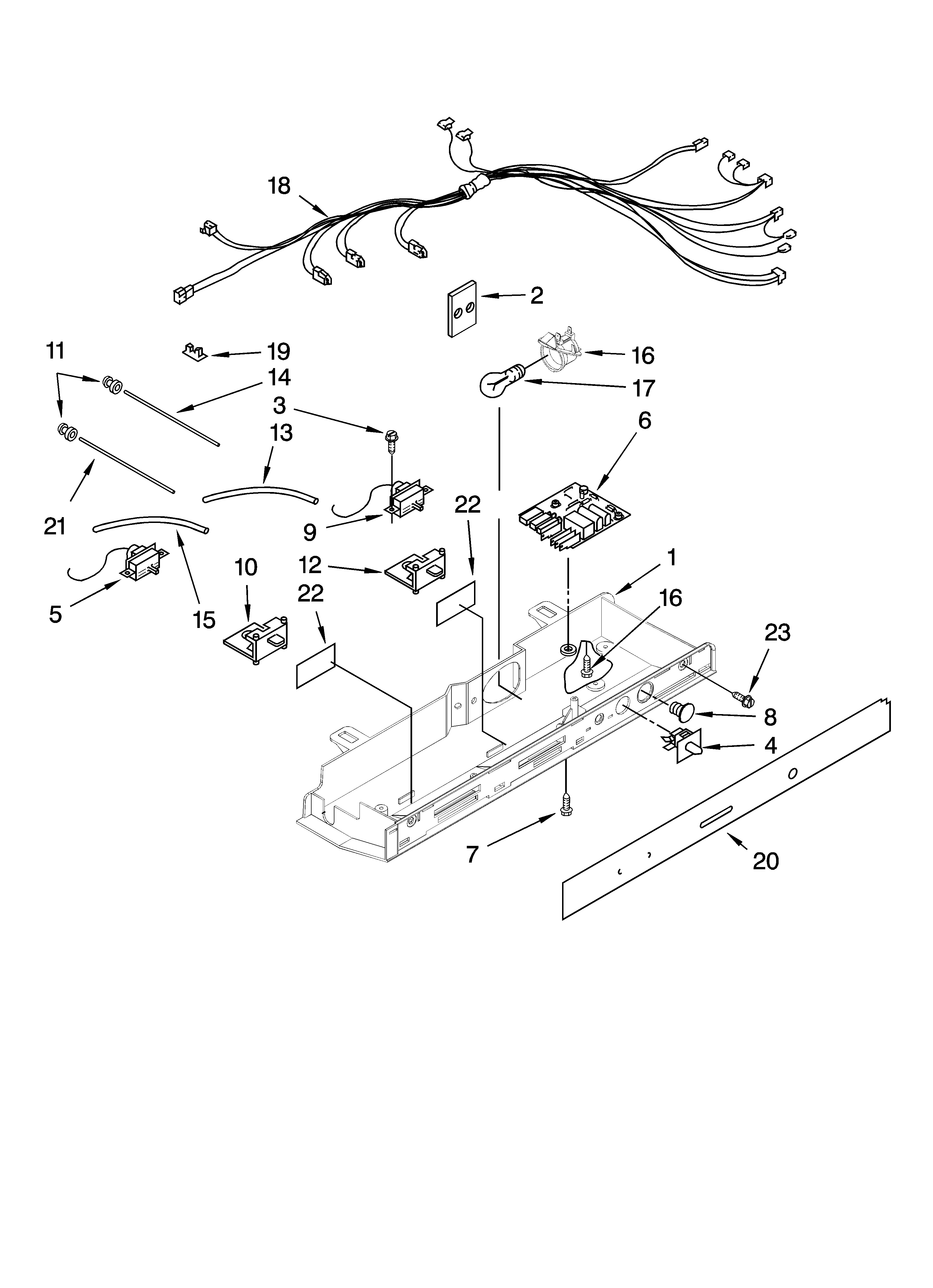Maytag MSB2554AEW00 control parts diagram