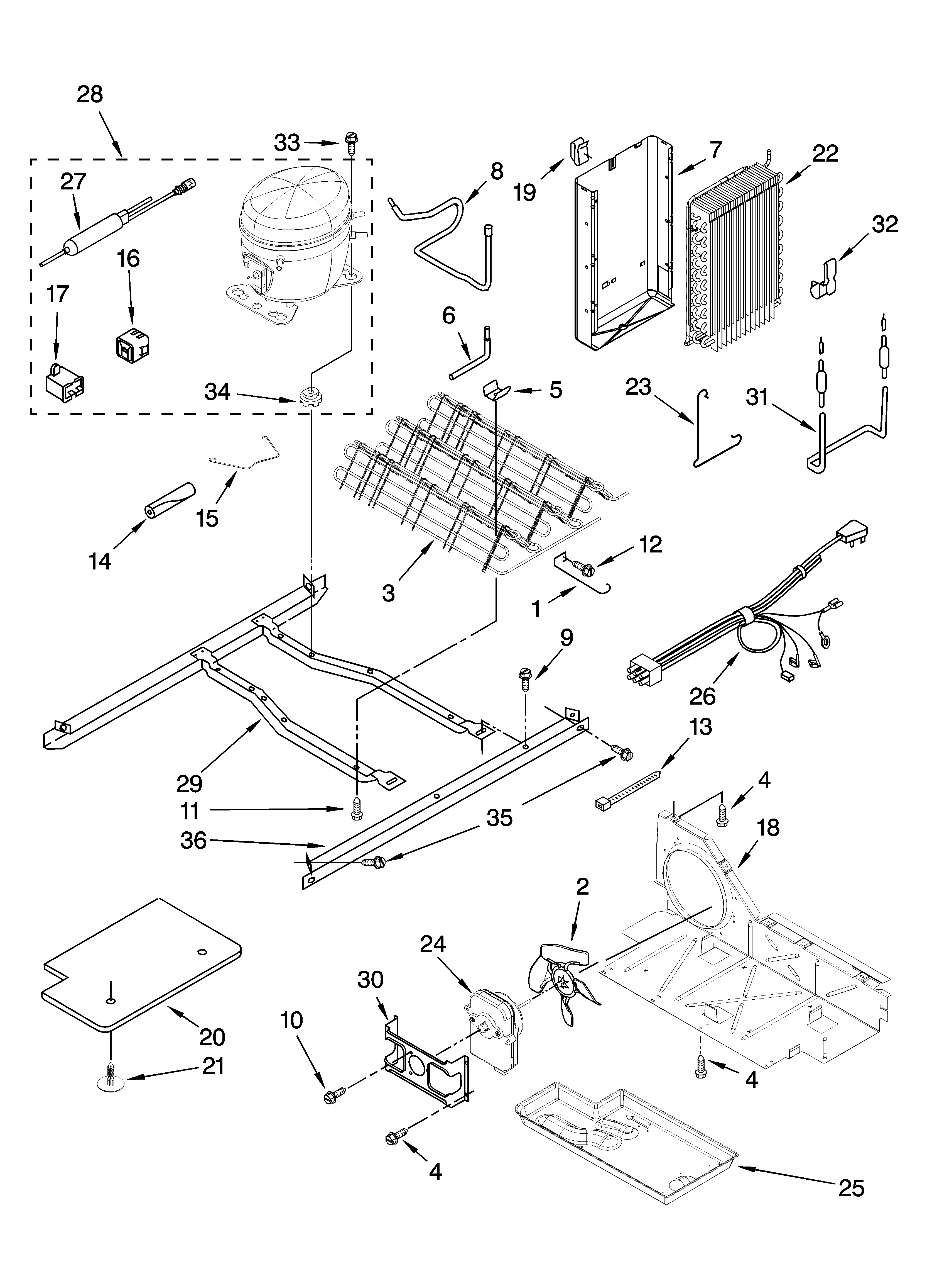 Maytag MSB2554AEW00 unit parts diagram