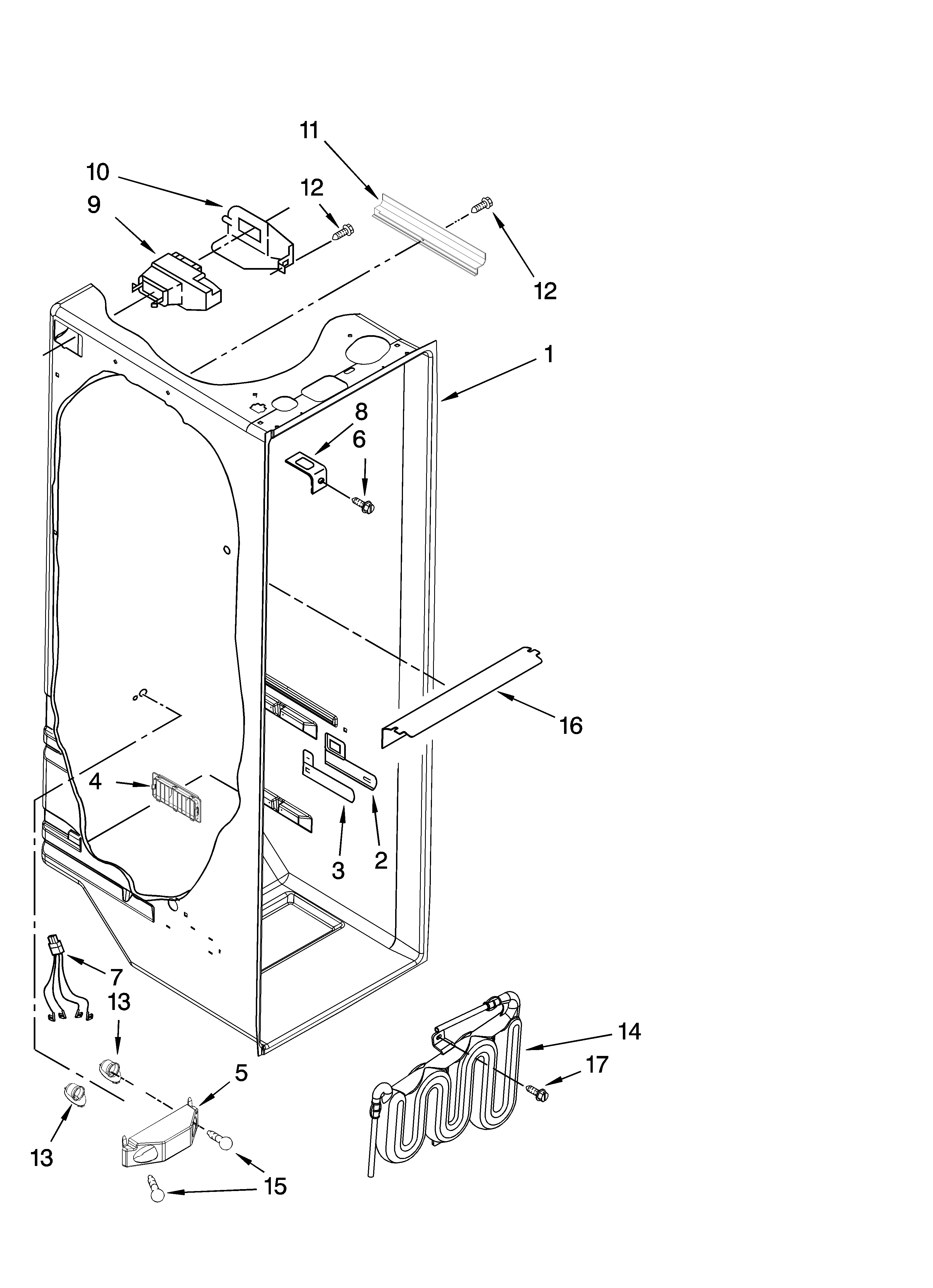 Maytag MSD2552VEY00 refrigerator liner parts diagram