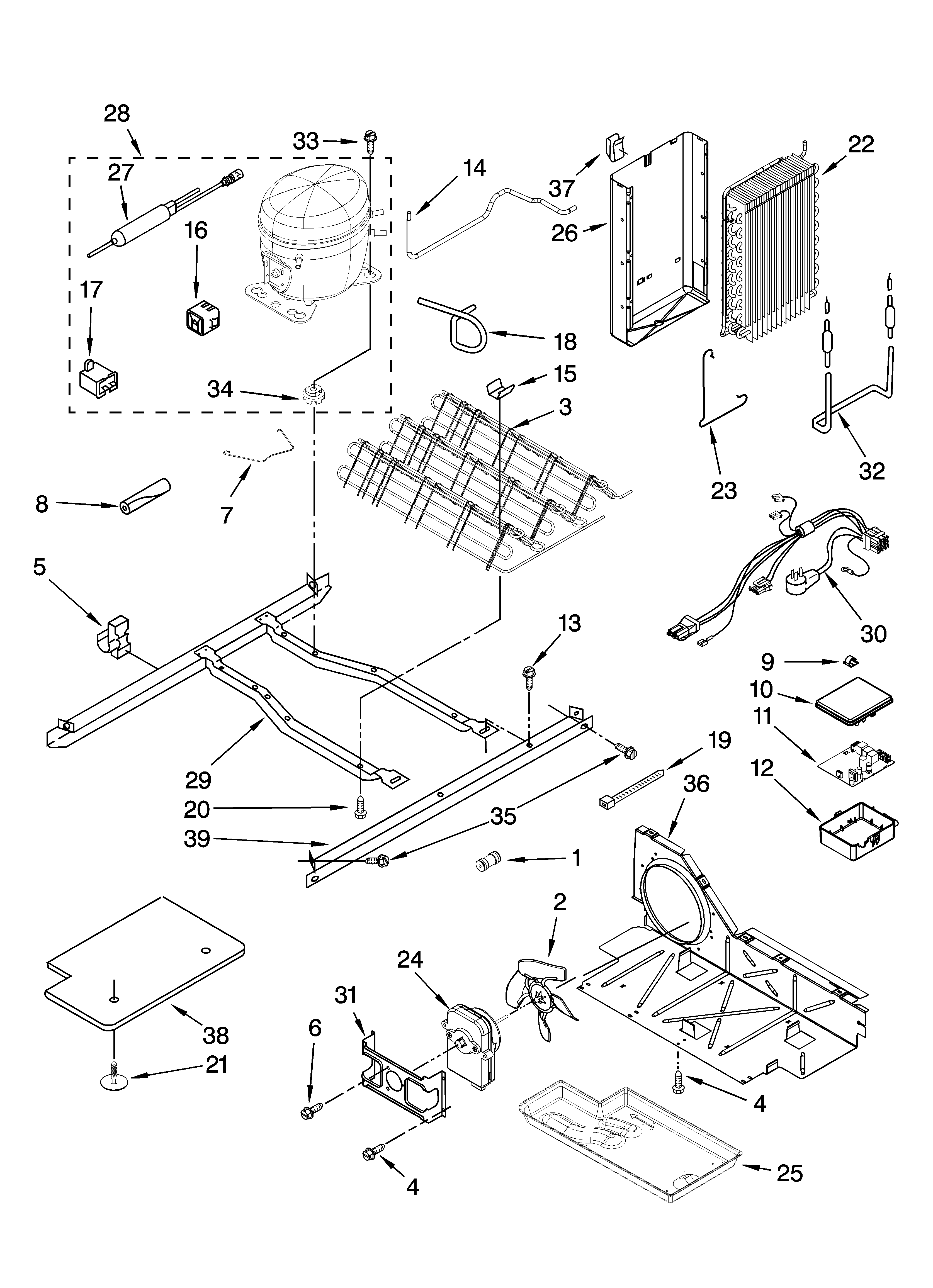 Maytag MSD2576VEB00 unit parts diagram