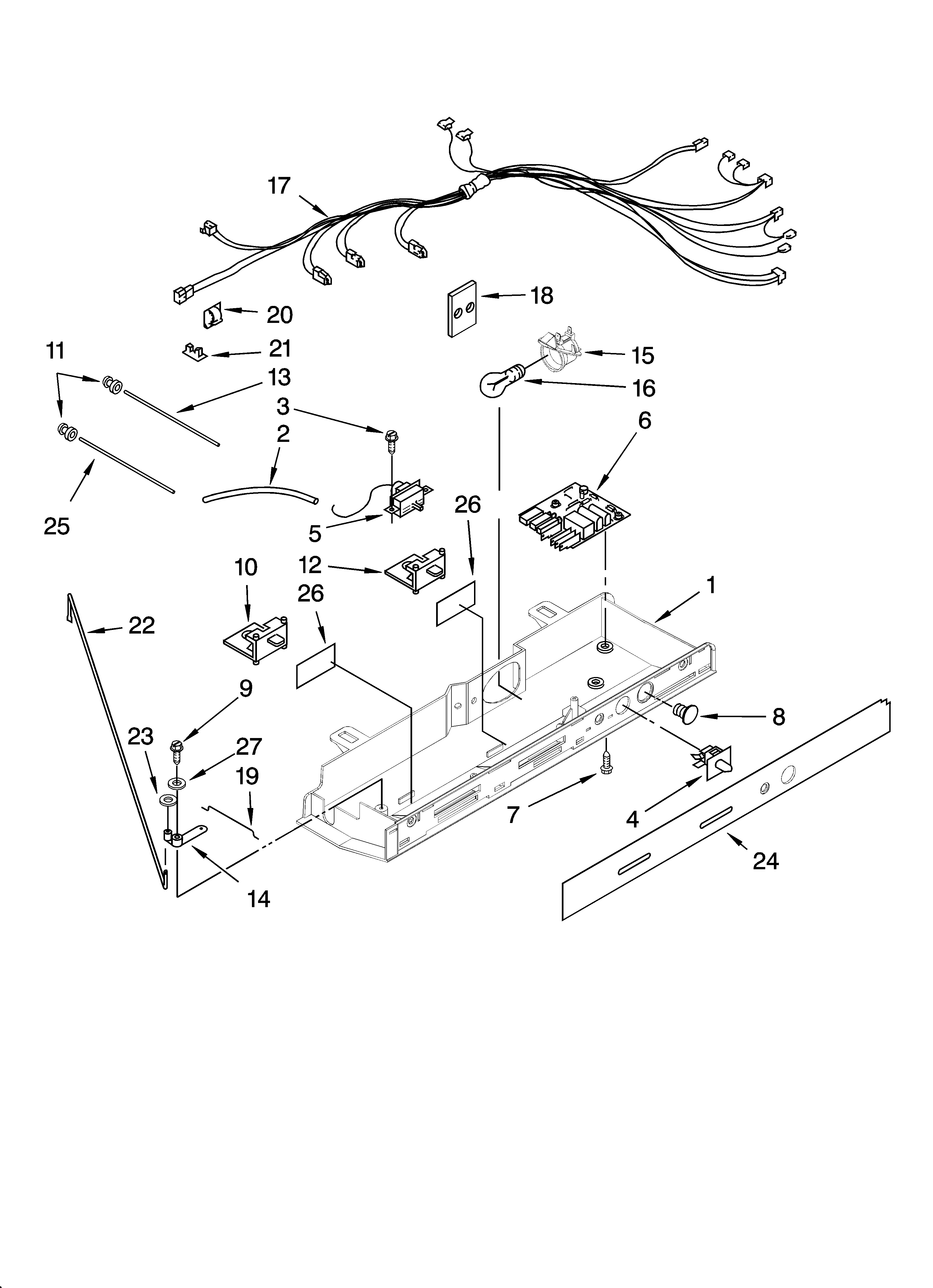 Maytag MSD2576VEB00 control parts diagram