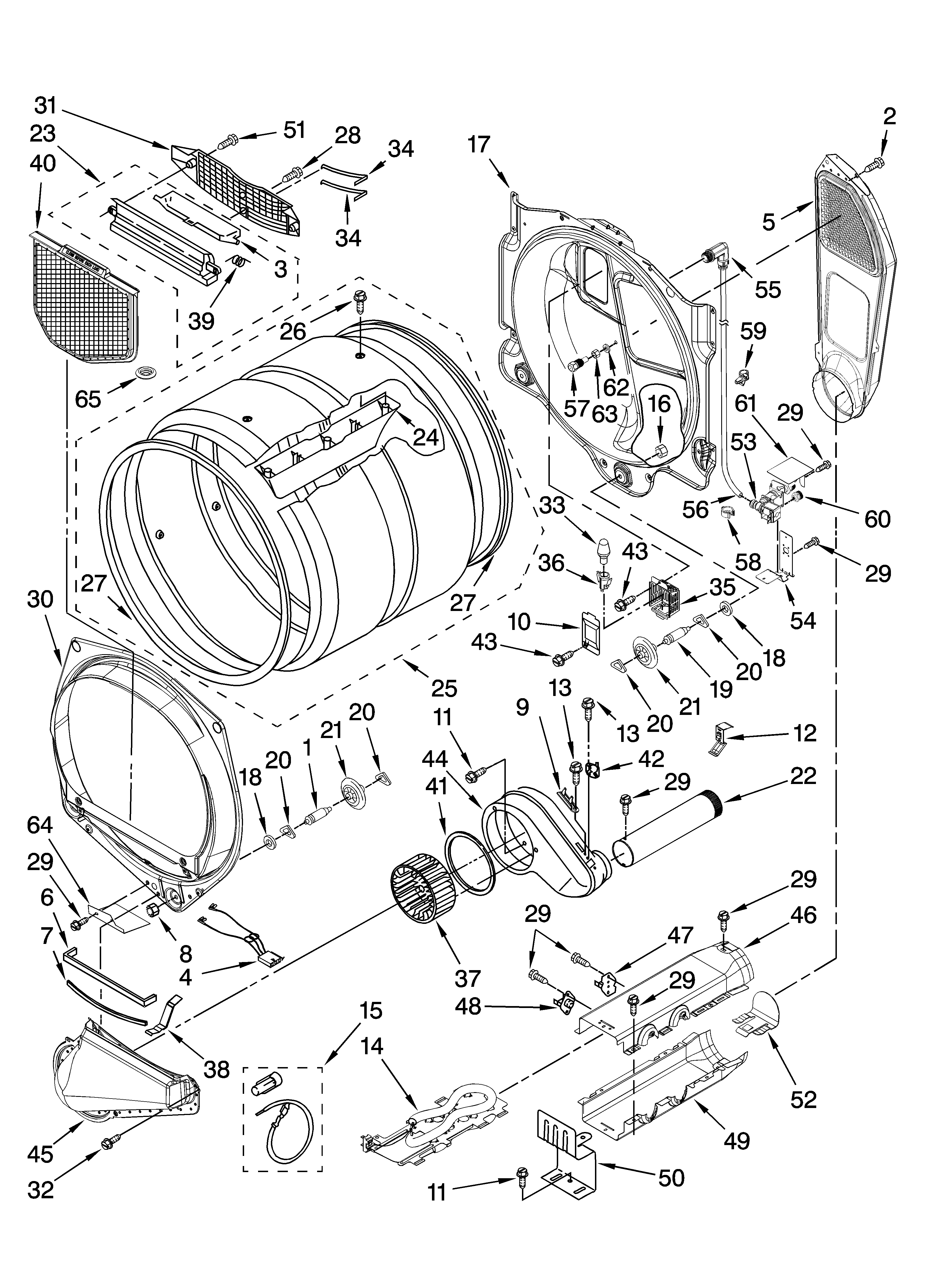 Maytag YMEDE500VF0 bulkhead parts diagram
