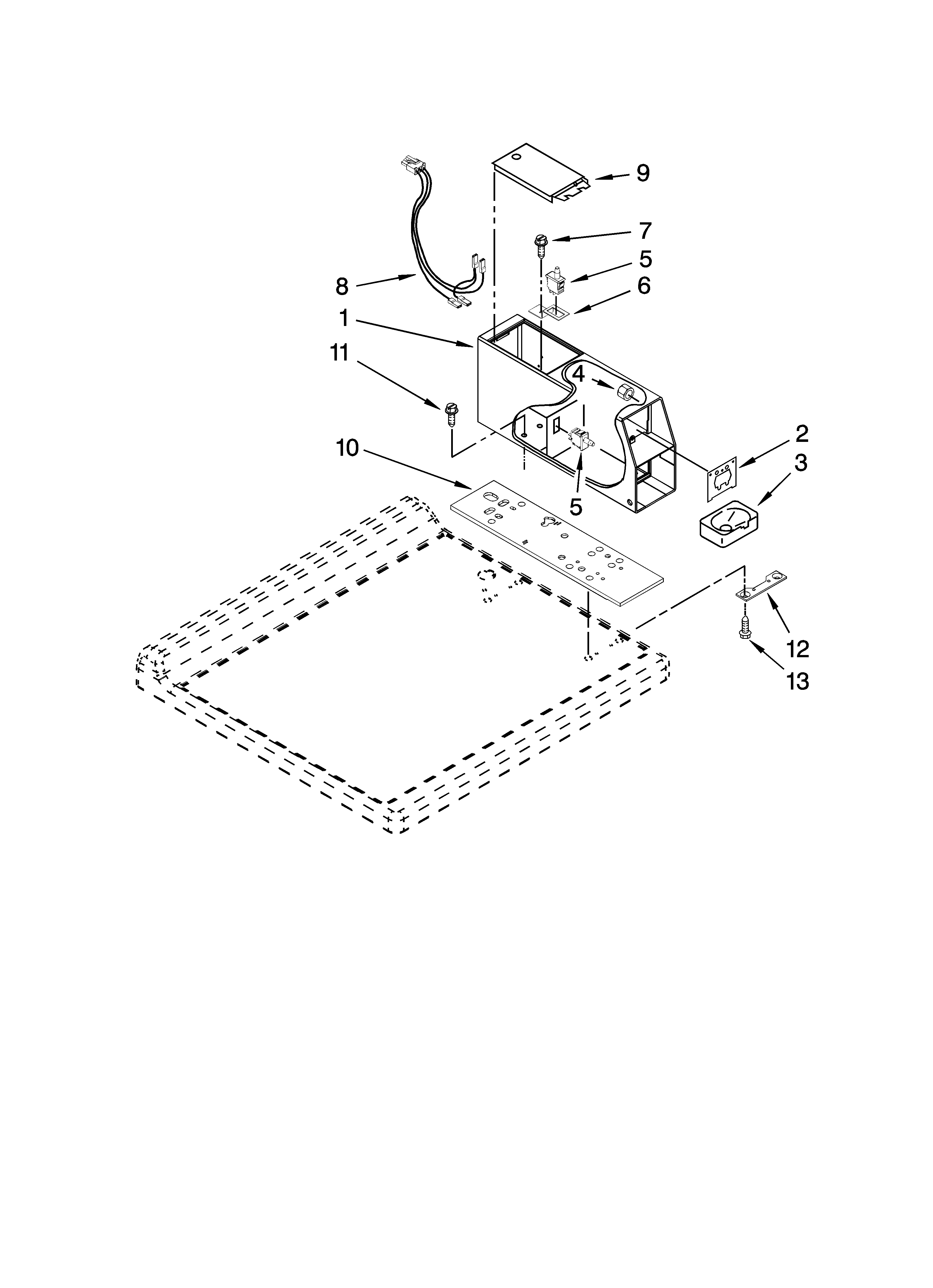 Whirlpool CHW9900VQ0 meter case parts diagram