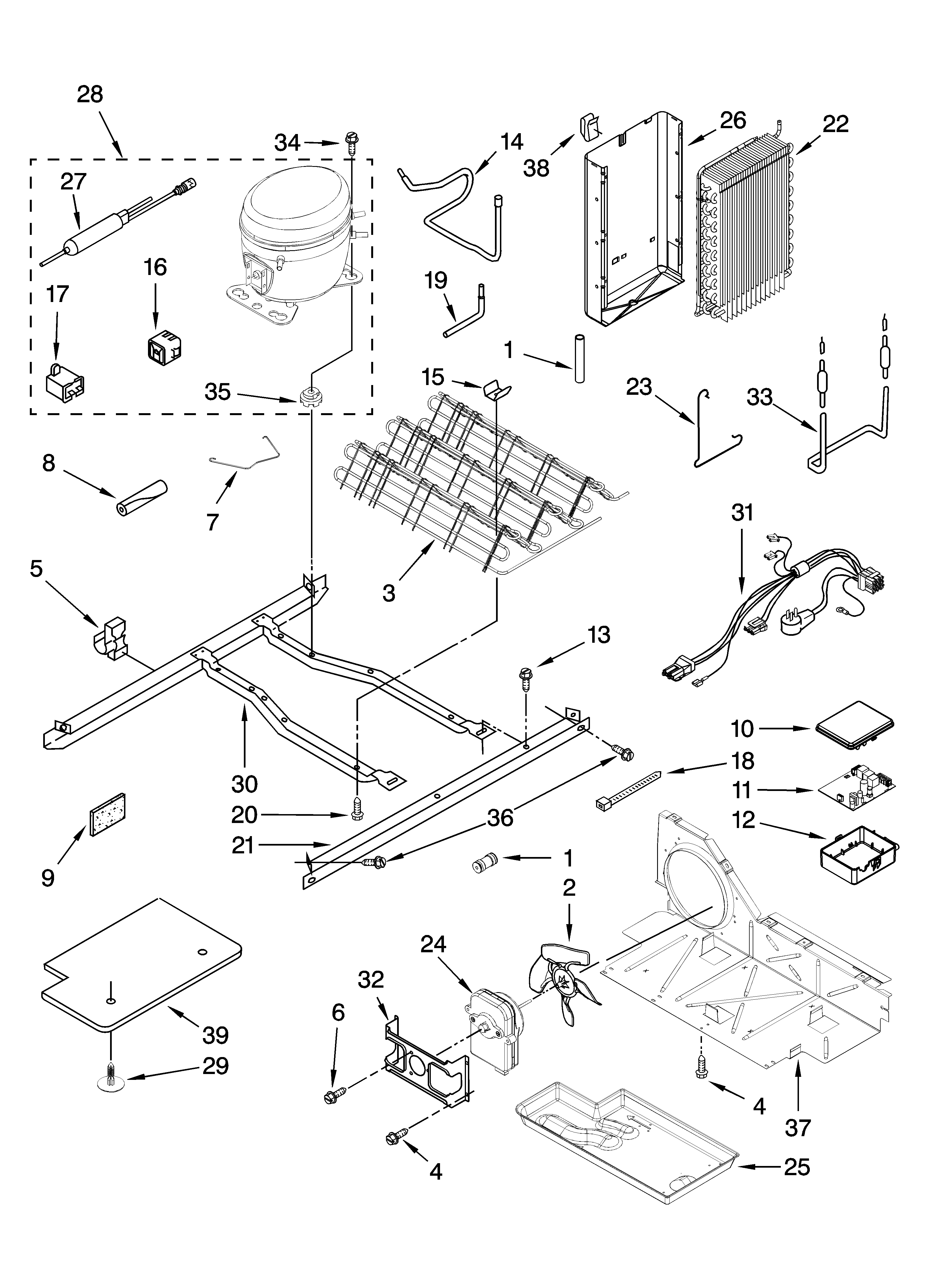 Whirlpool BRS62BBANA00 unit parts diagram