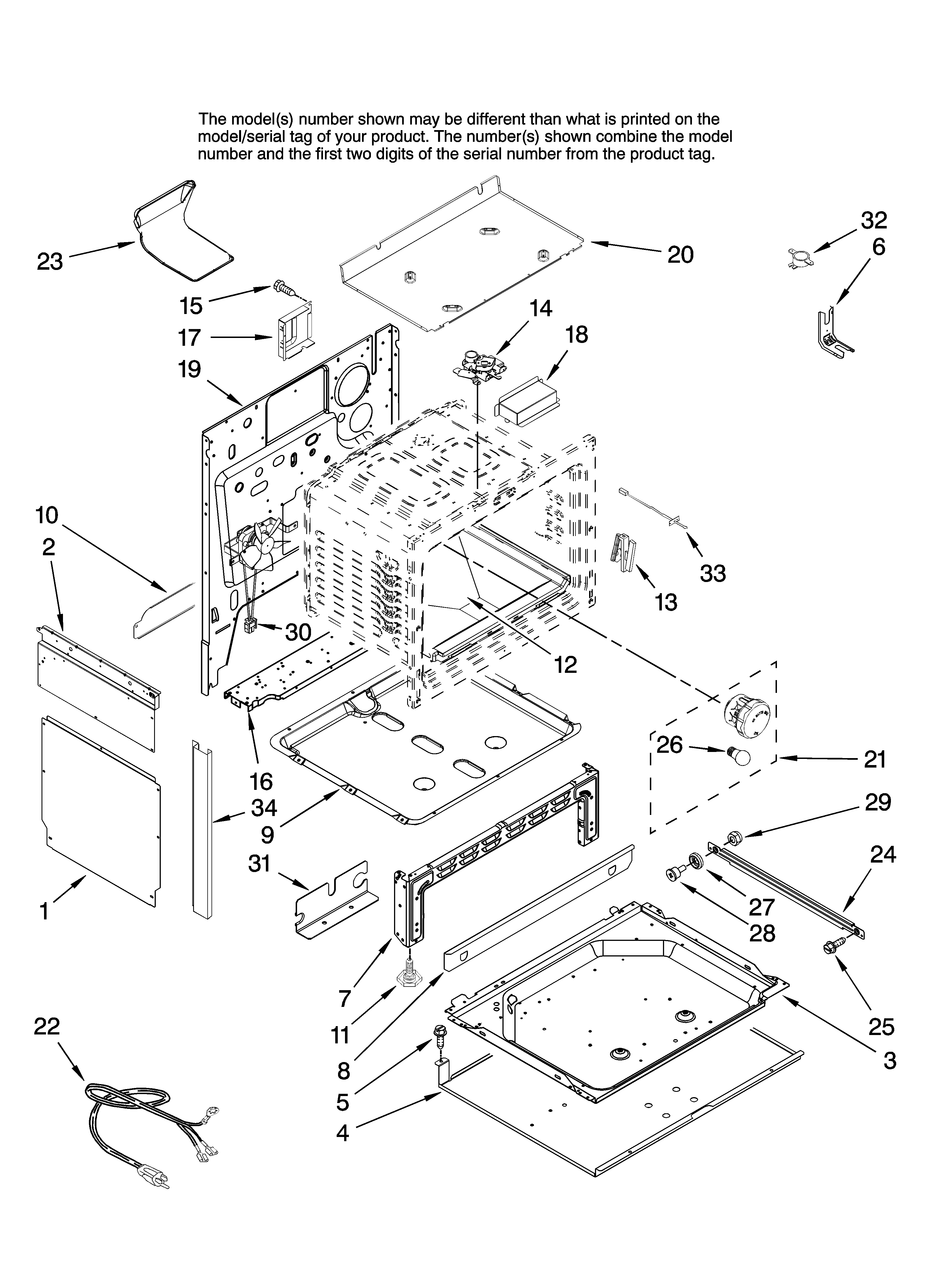 Whirlpool GW397LXUB1 chassis parts diagram
