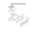 Whirlpool GW399LXUQ1 drawer and rack parts diagram