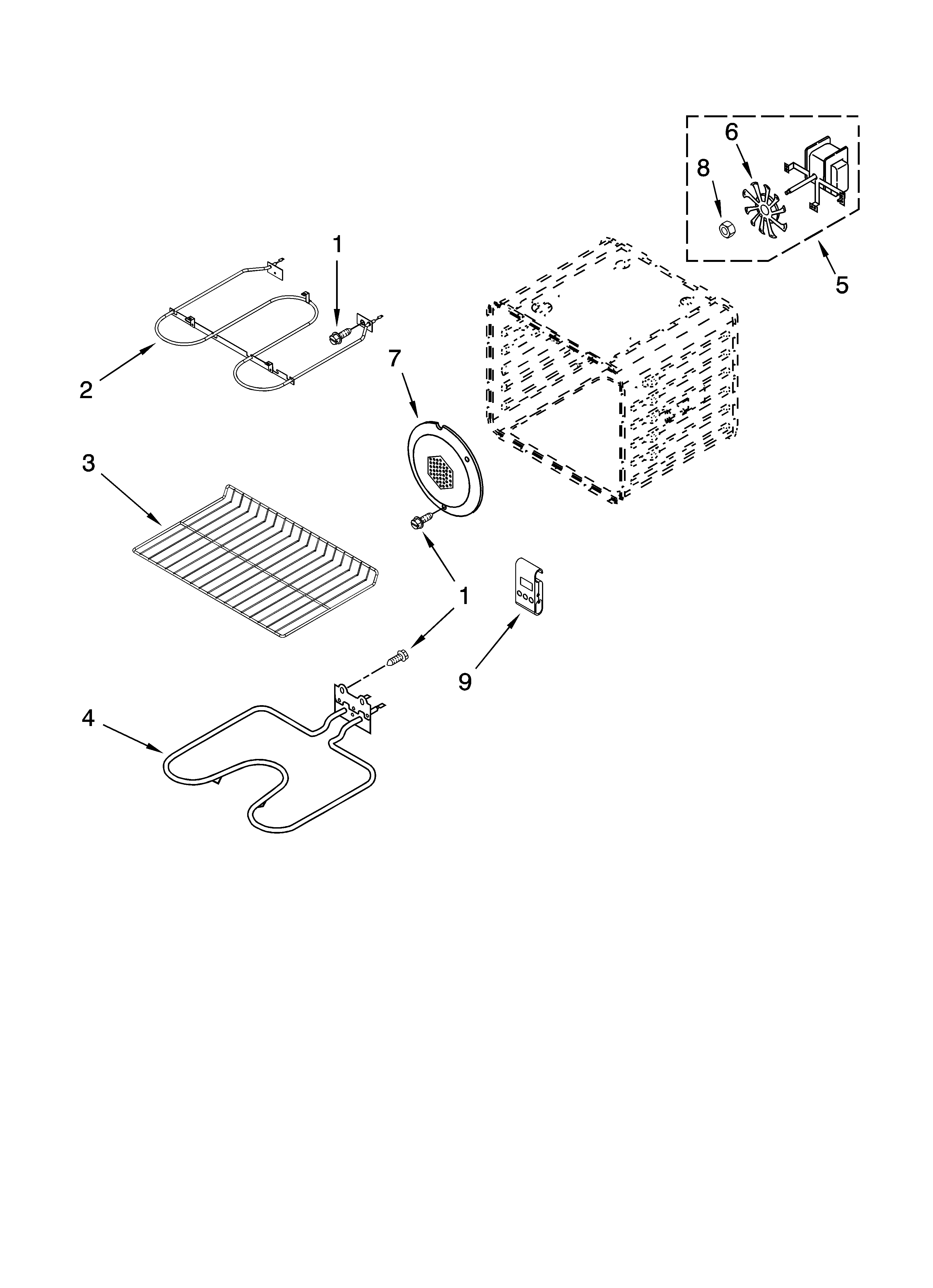 Ikea IBS550PVS00 internal oven parts diagram