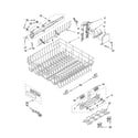 KitchenAid KUDE70FVSS1 upper rack and track parts diagram