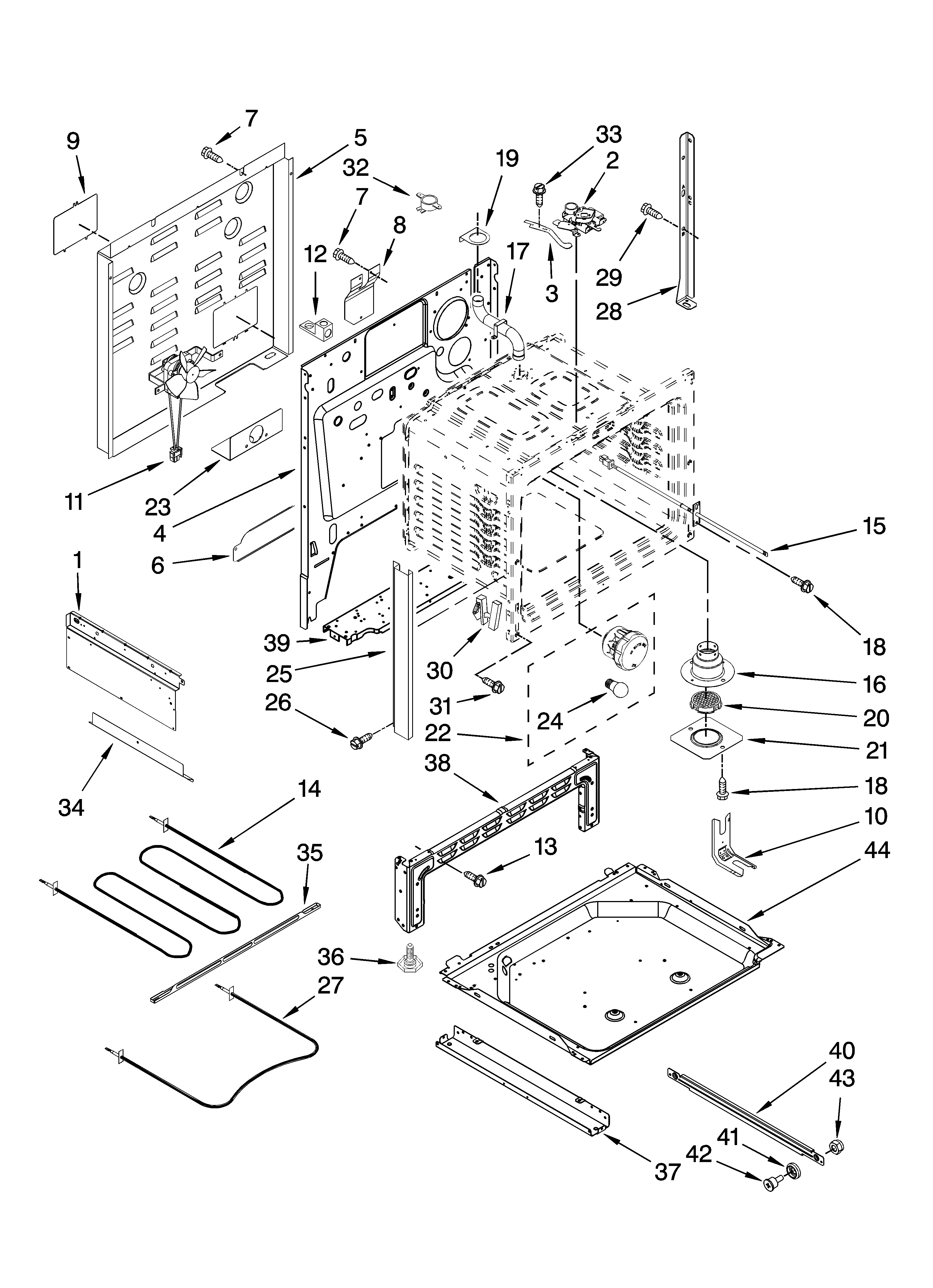 Whirlpool RY160LXTS3 chassis parts diagram