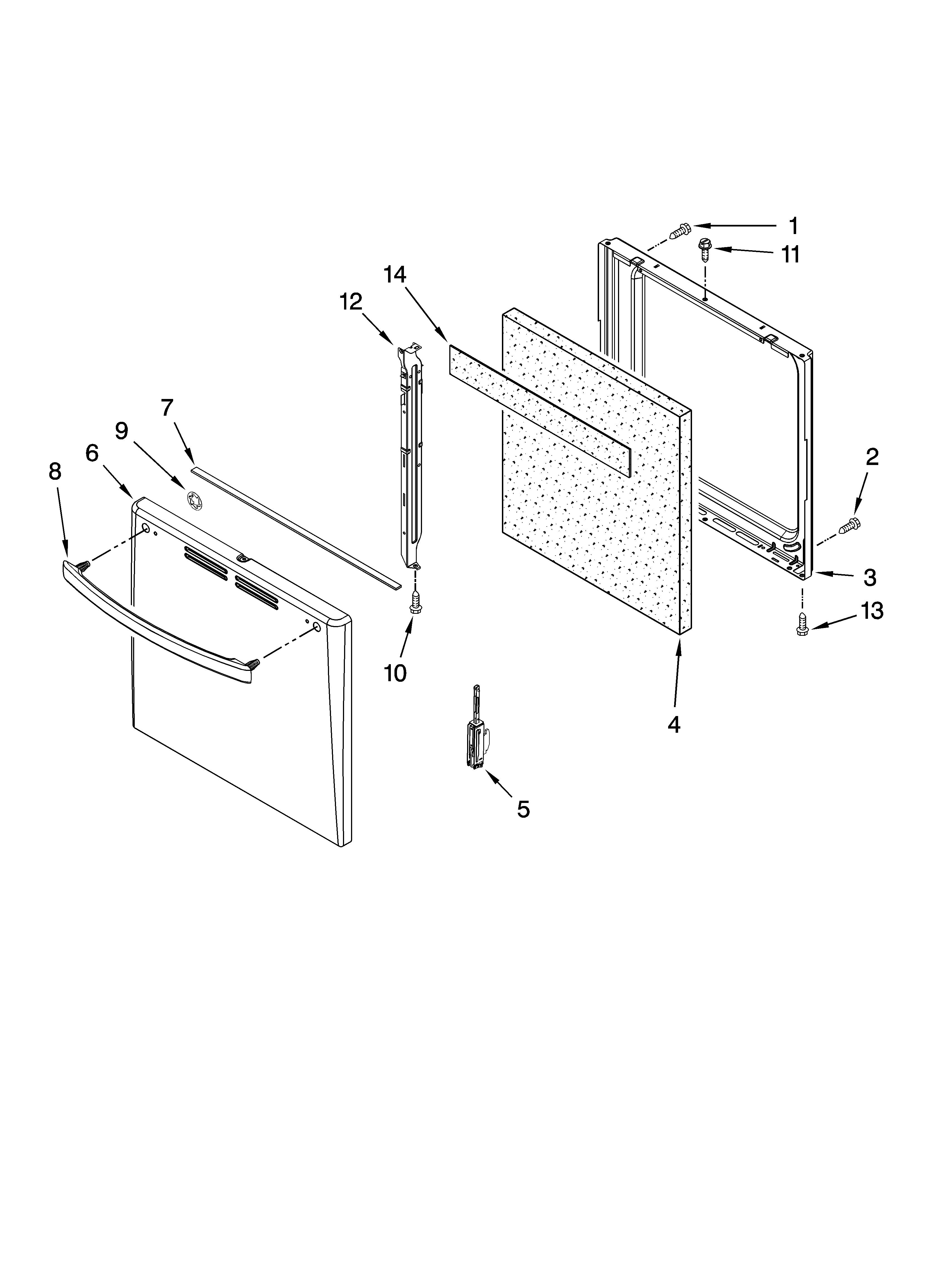 Estate TGP200VDQ0 door parts diagram