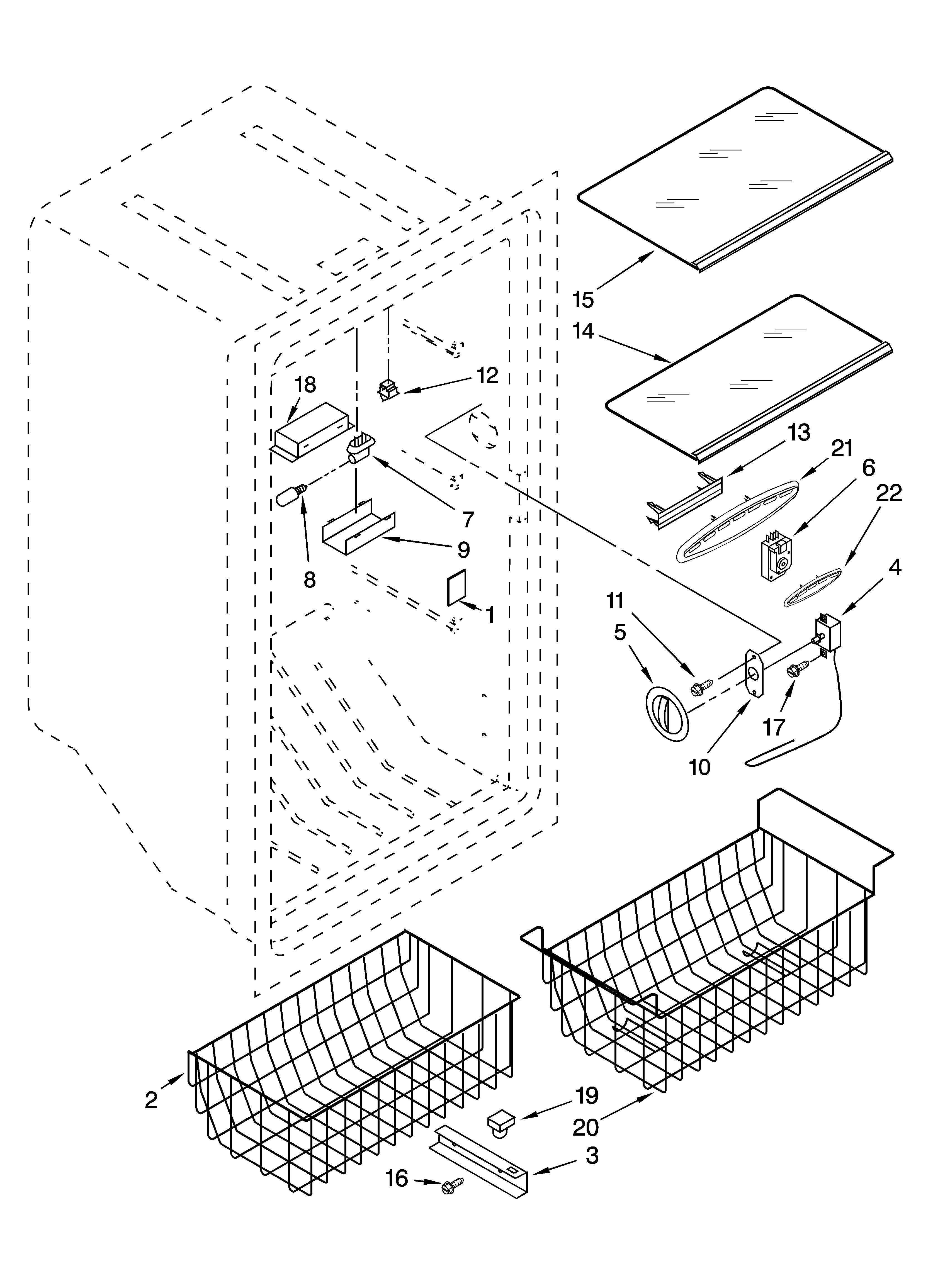 Whirlpool EV187NYRV05 liner parts diagram