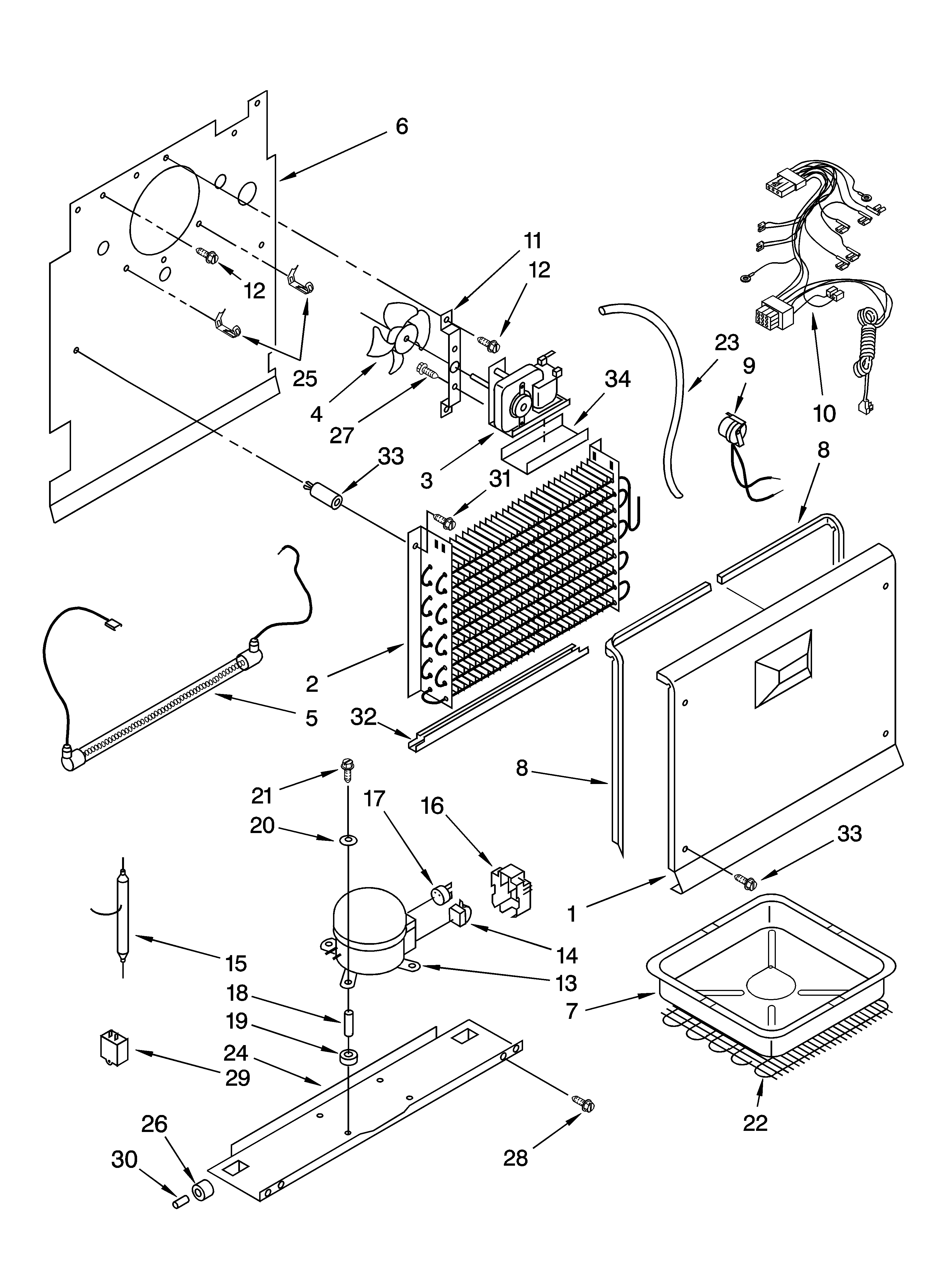 Whirlpool EV187NYRV05 unit parts diagram