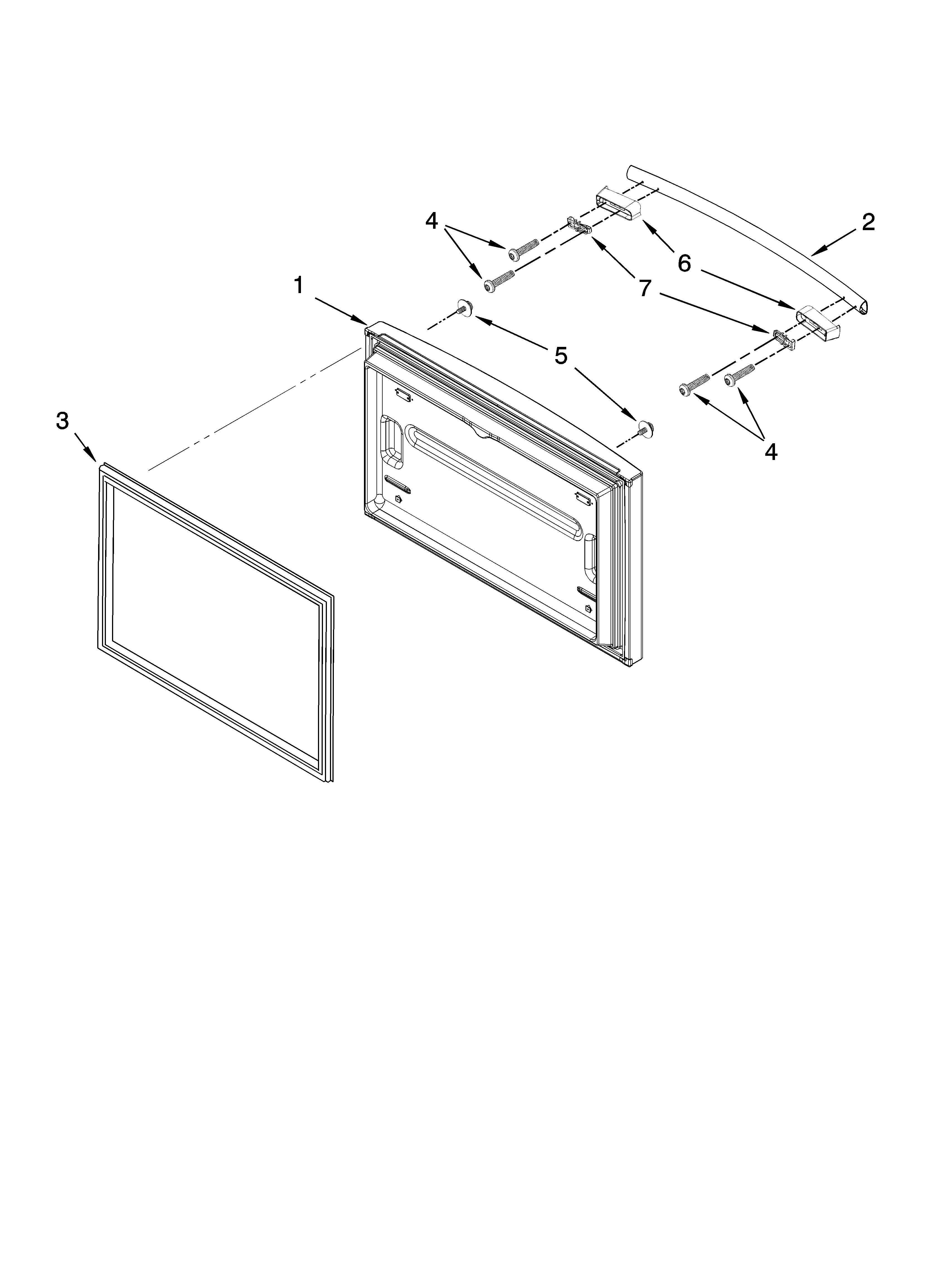 Whirlpool GX5SHDXVD00 freezer door parts diagram