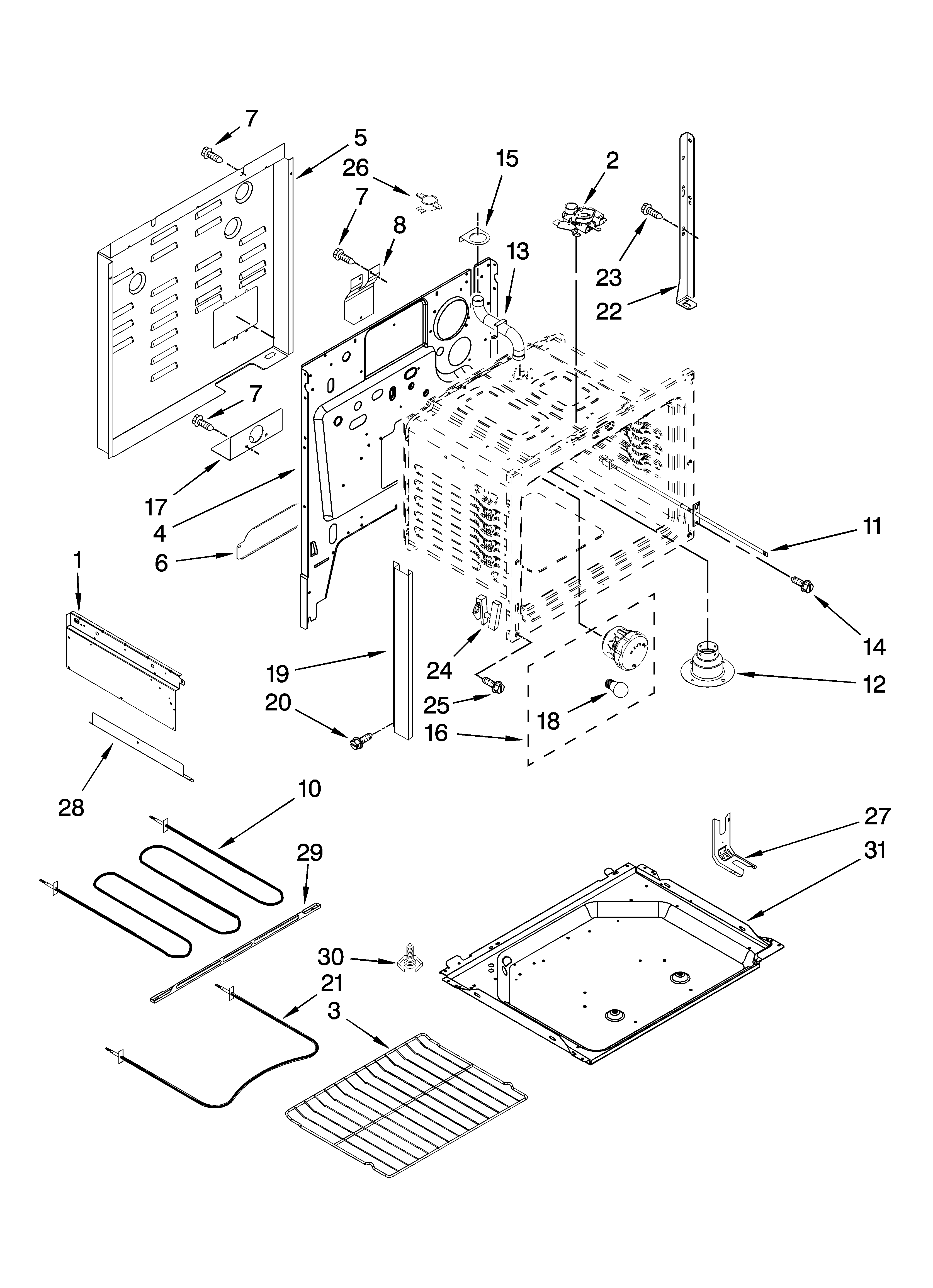 Whirlpool WDE150LVQ01 chassis parts diagram