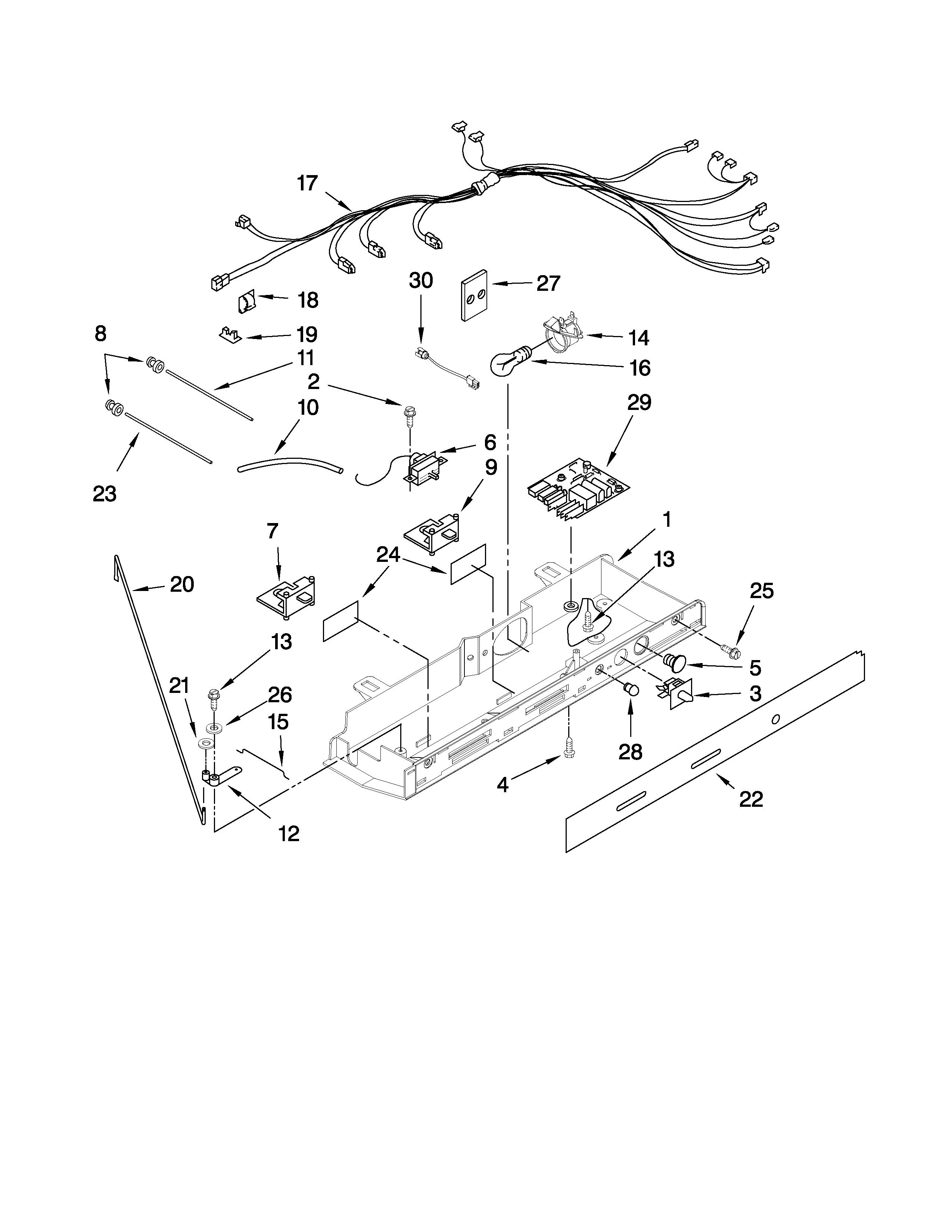 Maytag MSD2550VEU01 control parts diagram
